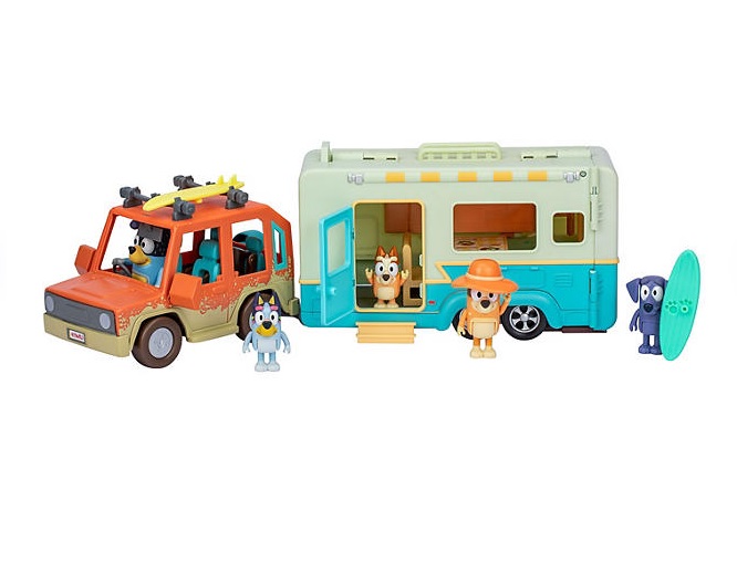 Bluey Family Trip Caravan Adventures Playset Bluey