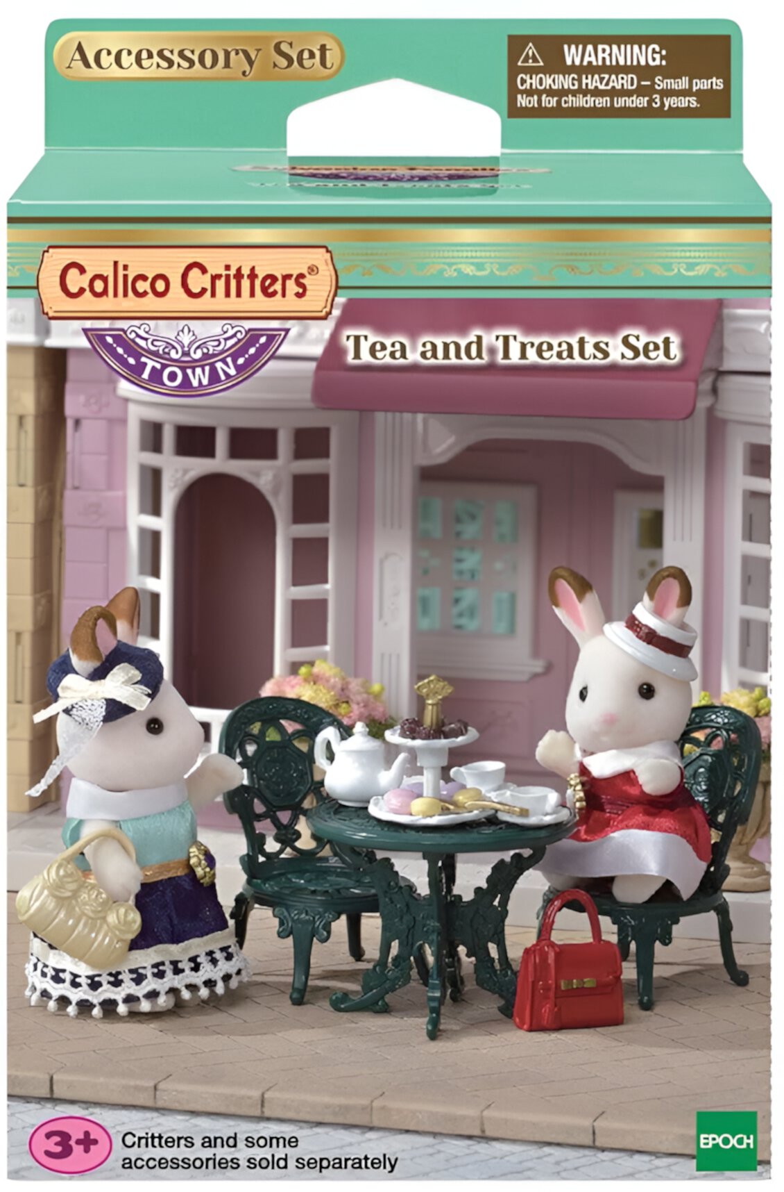 Calico Critters Town Series Tea and Treats Set, Fashion Dollhouse Furniture and Accessories Calico Critters