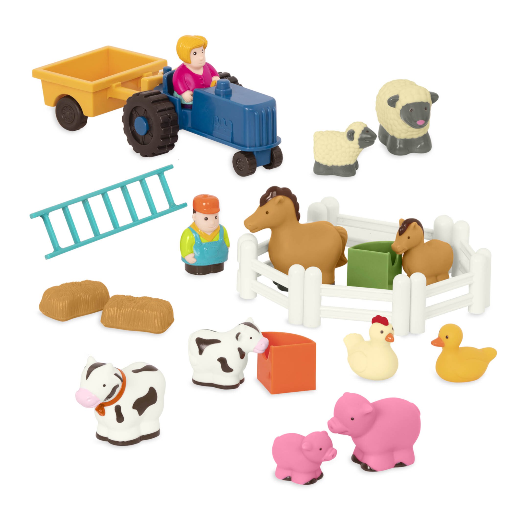 Battat Little Farmer’s Playset Farm Set with 25 Pieces, Toddler and Preschool Toys Battat