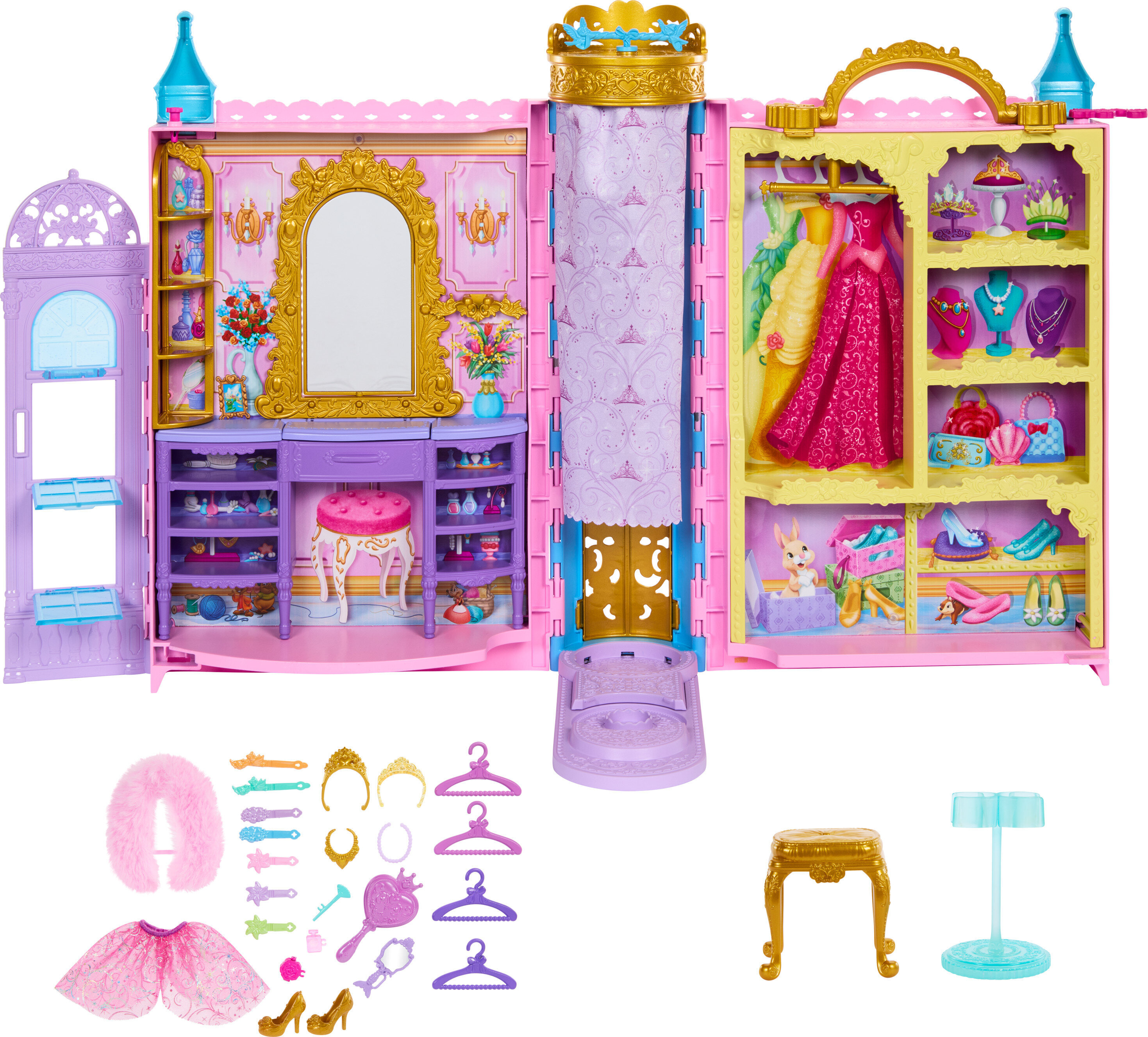 Disney Princess Ready for the Ball Closet Playset with Fashions, Accessories, & Storage Disney Princess