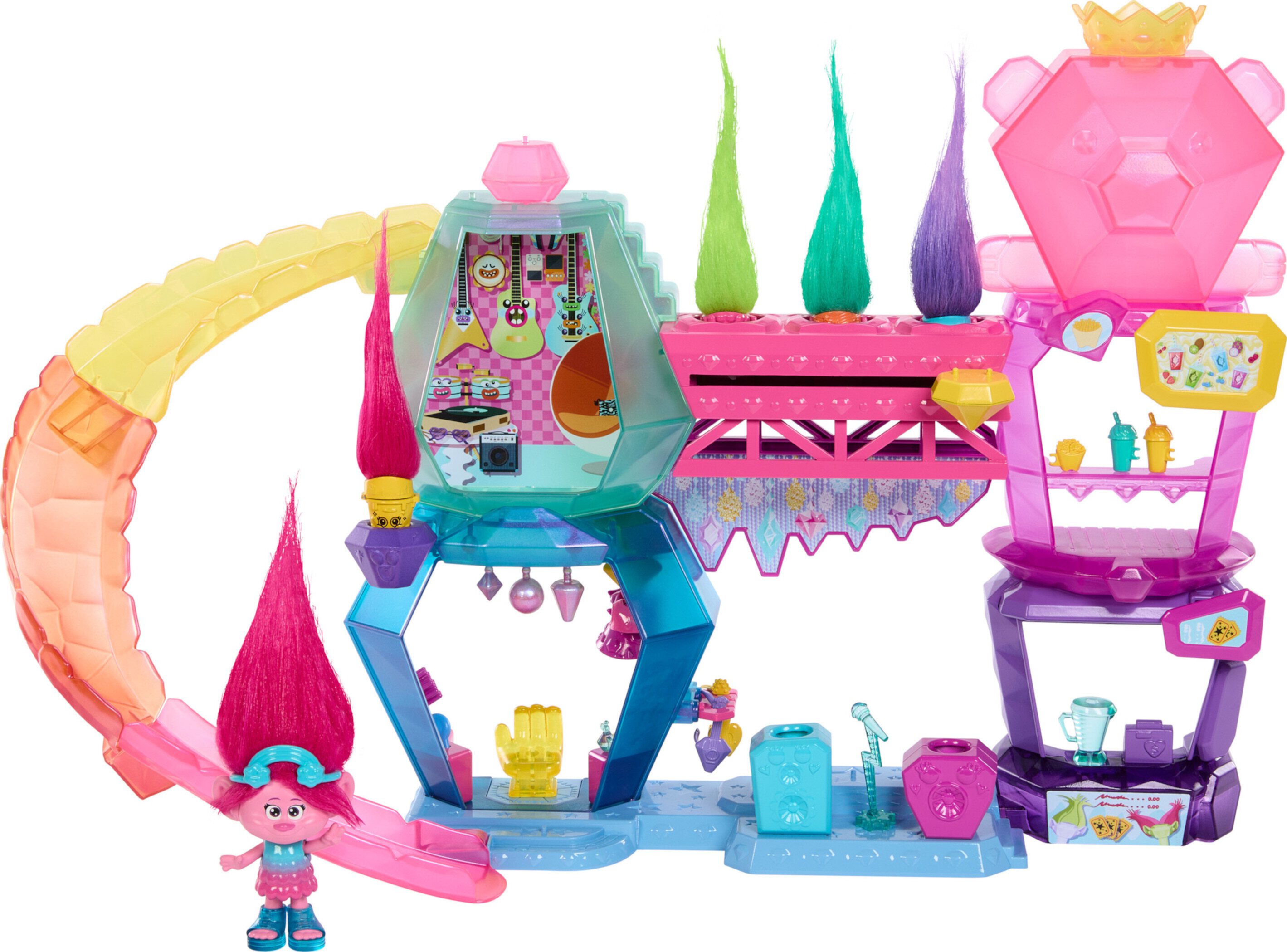 DreamWorks Trolls Band Together Mount Rageous Playset with Queen Poppy Small Doll & 25+ Accessories Trolls