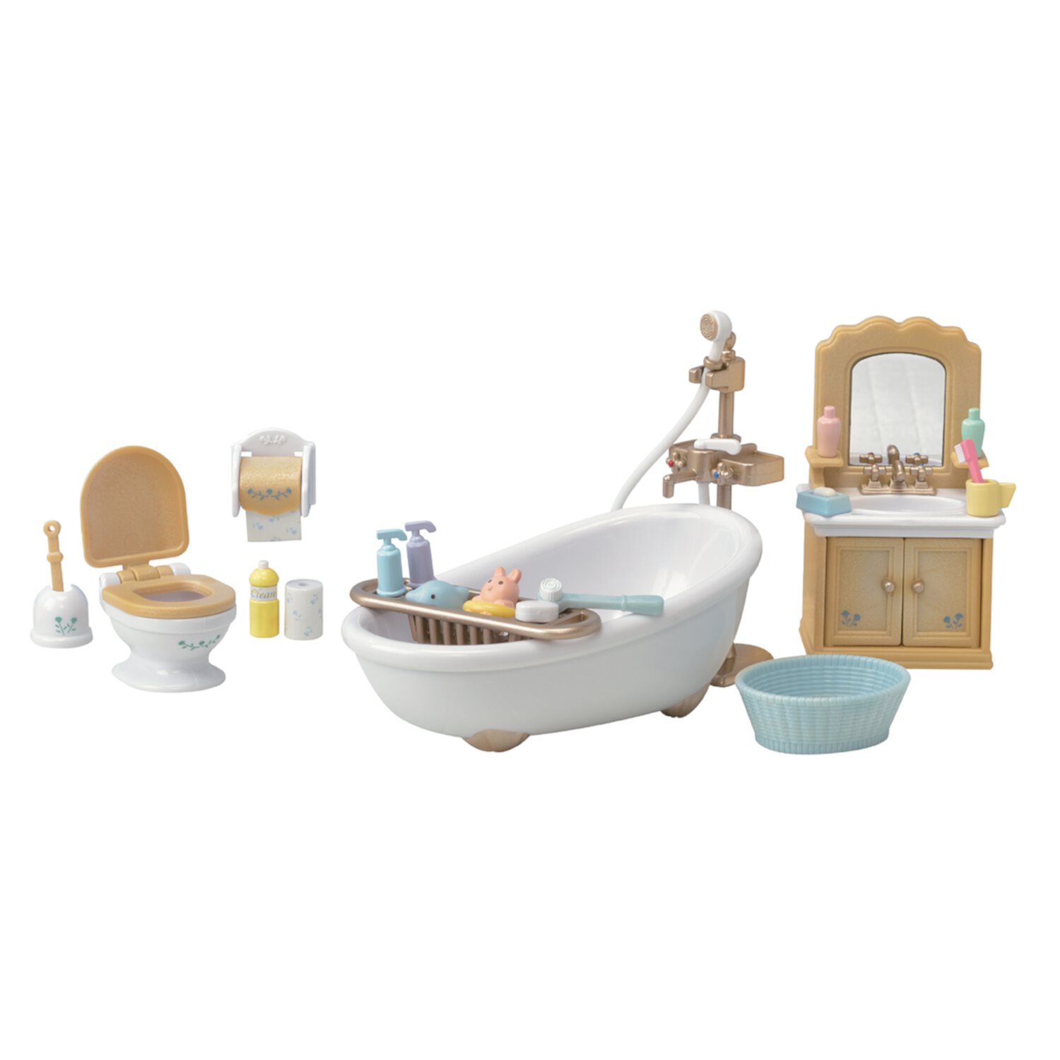 Calico Critters Country Bathroom Set, Dollhouse Furniture and Accessories Calico Critters