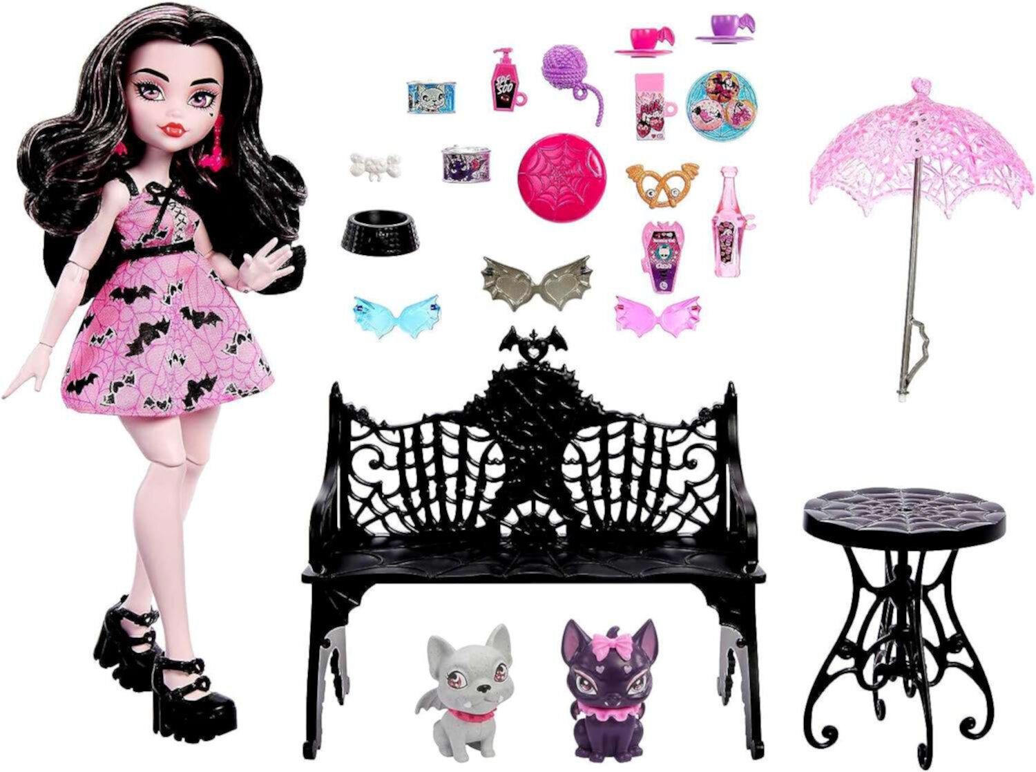 Mattel Monster High® Draculaura® Bite in The Park™ Doll and Playset, Medium Monster High