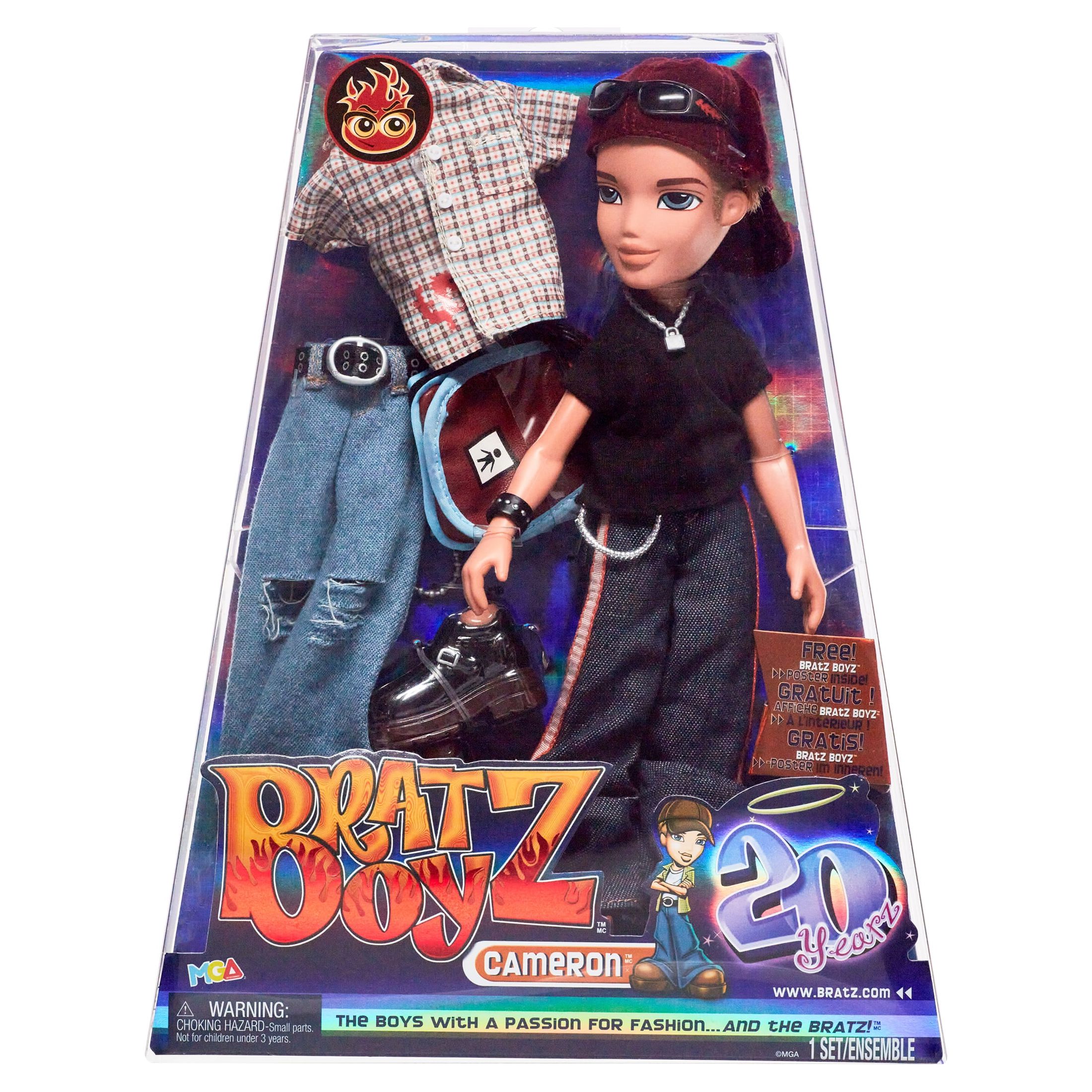 Кукла Кэмерон в специальном издании 20-летия Bratz, 2 наряда, аксессуары Bratz