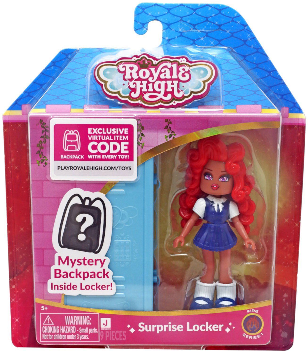 Royale High Surprise Locker Fire Mini Doll (Mystery Backpack, Virtual Item Code) Jazwares