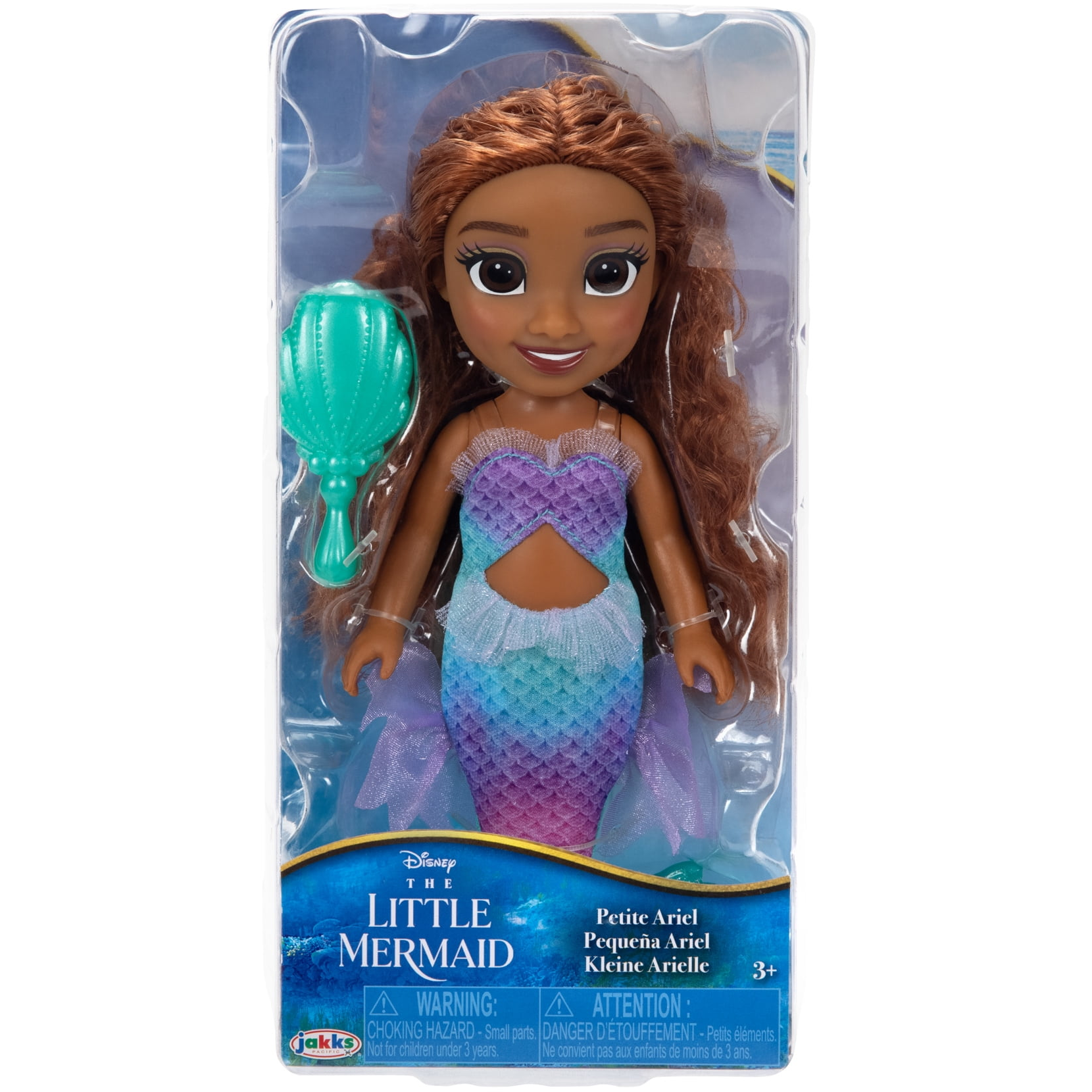 Disney Little Mermaid 6 inch Petite Ariel Fashion Doll with Seashell Brush Inspired by the Movie Disney Princess