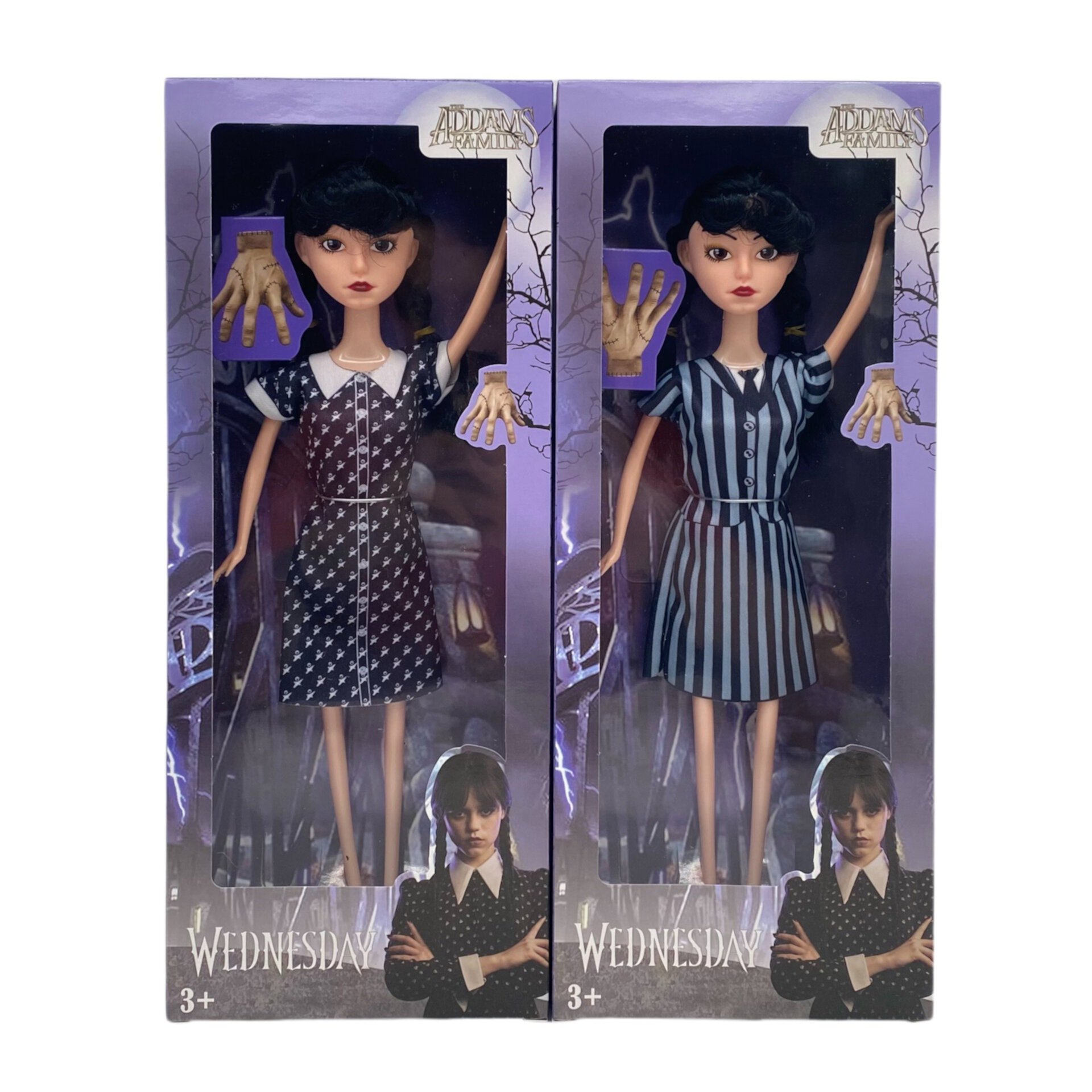 Wednesday Adams Action Figures Toy,Wine Lip, Black Dress,Skirt with Belt,Joint Mobility Doll,Birthday Gifts for Girls Fans GOTOYS