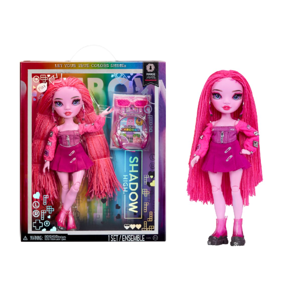 Rainbow High Shadow High Pinkie Pink Fashion Doll, Collectible Outfit & 10+ Play Accessories Kids Gift 4-12 Rainbow High