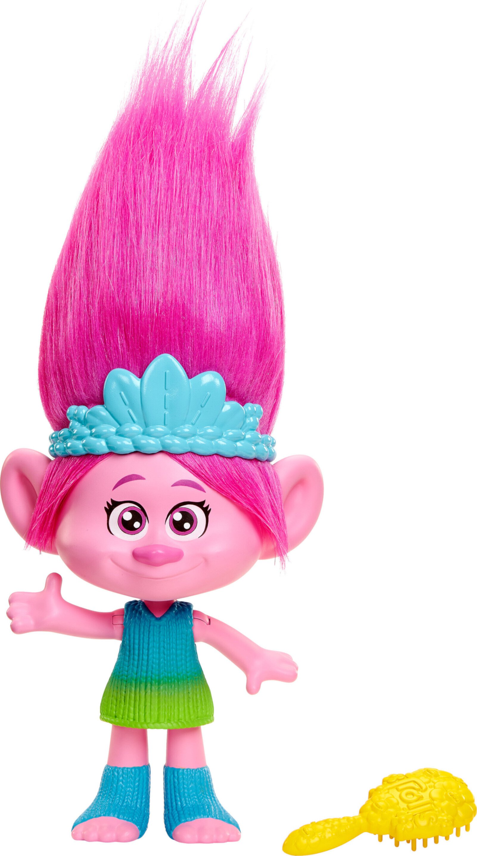 DreamWorks Trolls Band Together Rainbow HairTunes Poppy Doll, Light & Sound, Toys Inspired by the Movie Trolls