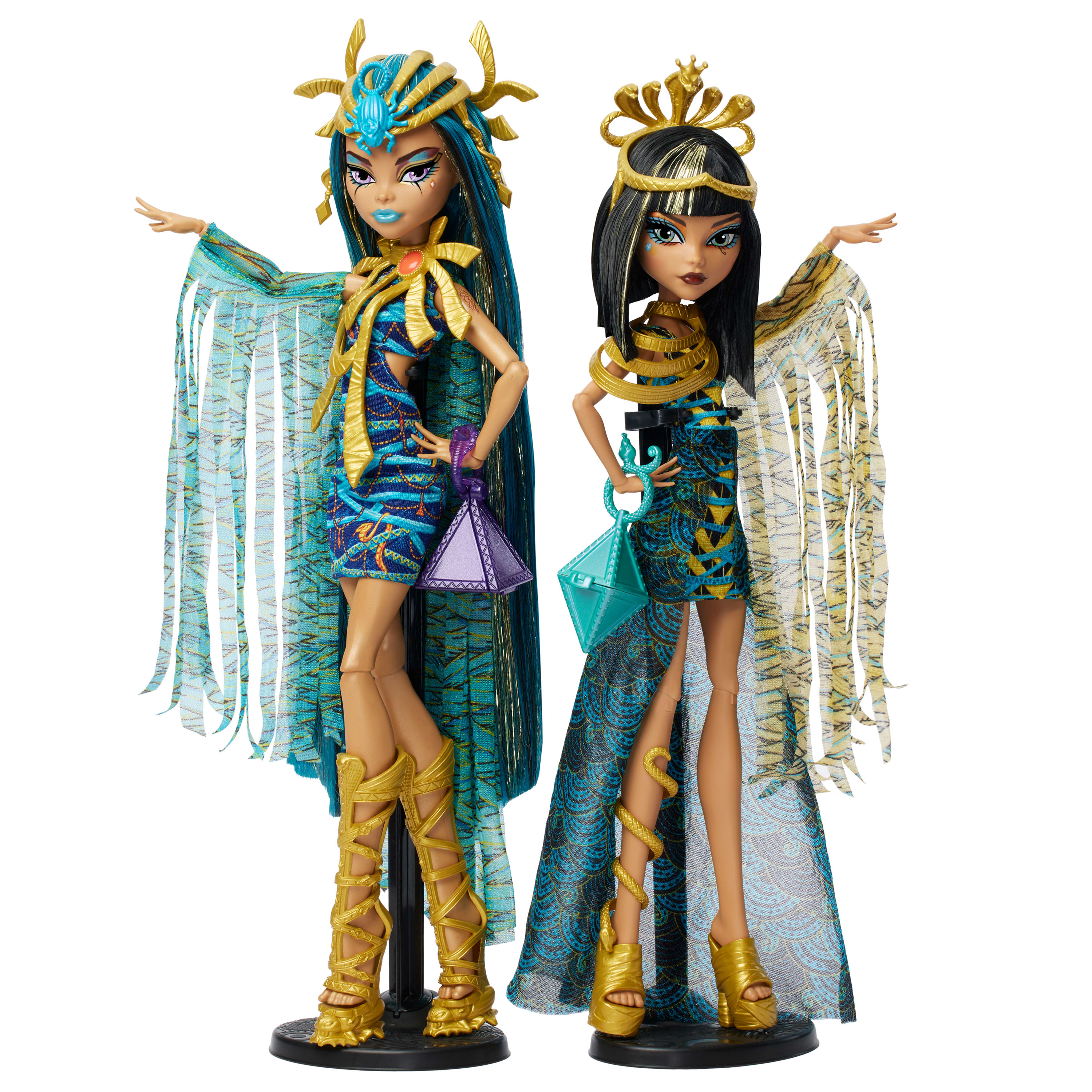 Monster High Mummy Majesties Cleo and Nefera De Nile Collectible Doll Two-Pack Monster High