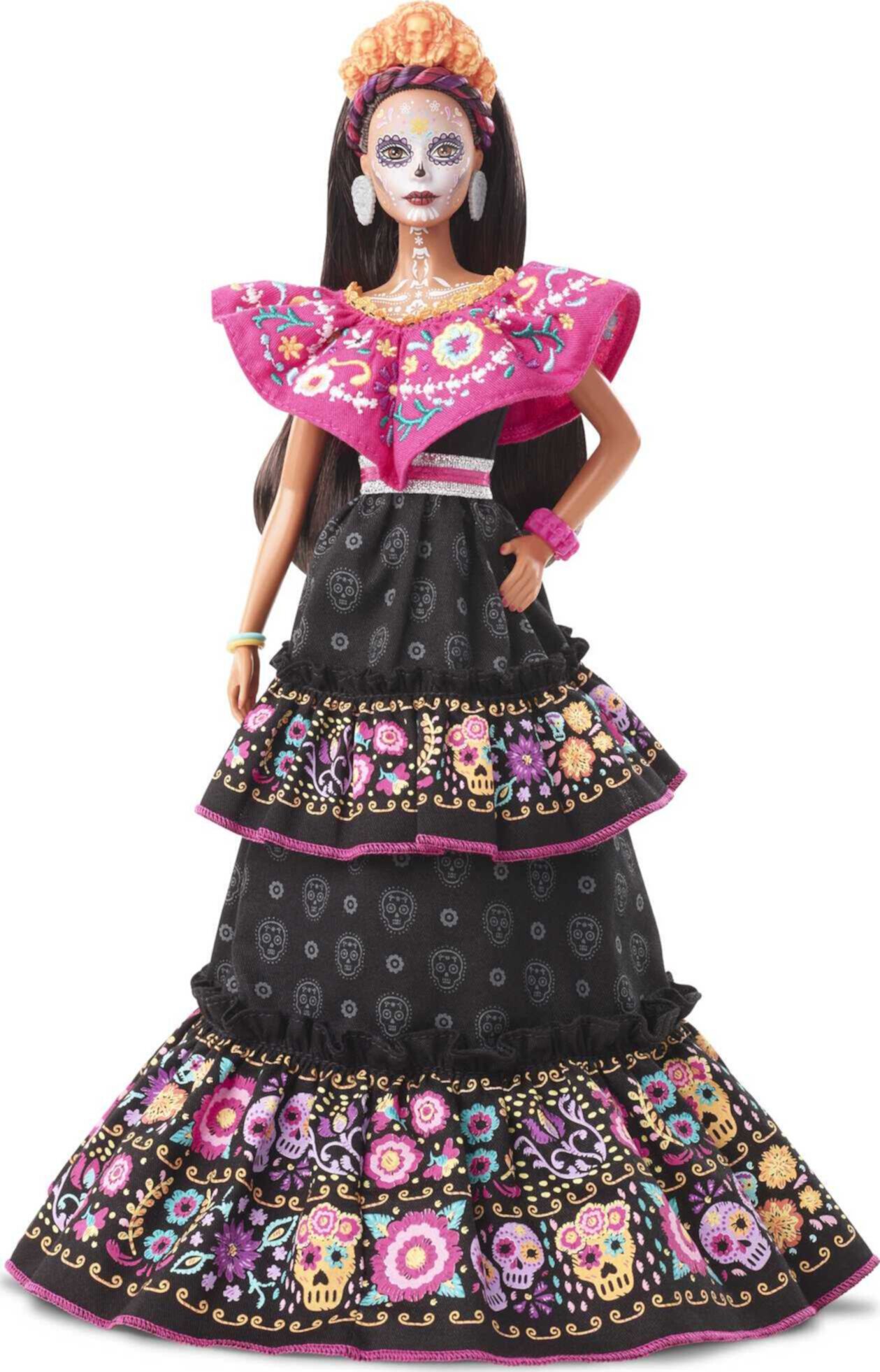 Barbie Signature 2022 Dia de Muertos Collectible Doll in Embroidered Dress & Flower Crown Barbie