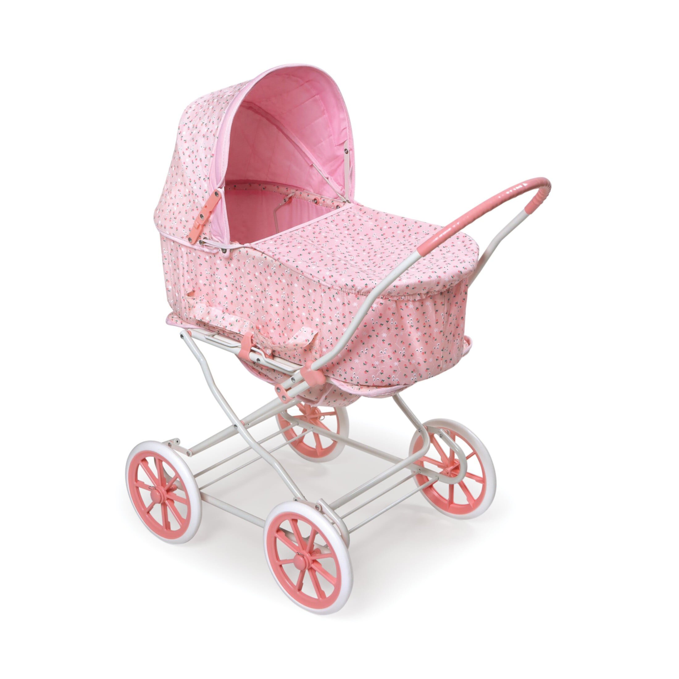 Just Like Mommy 3-in-1 Doll Pram/Carrier/Stroller - Pink/Polka Dots Badger Basket