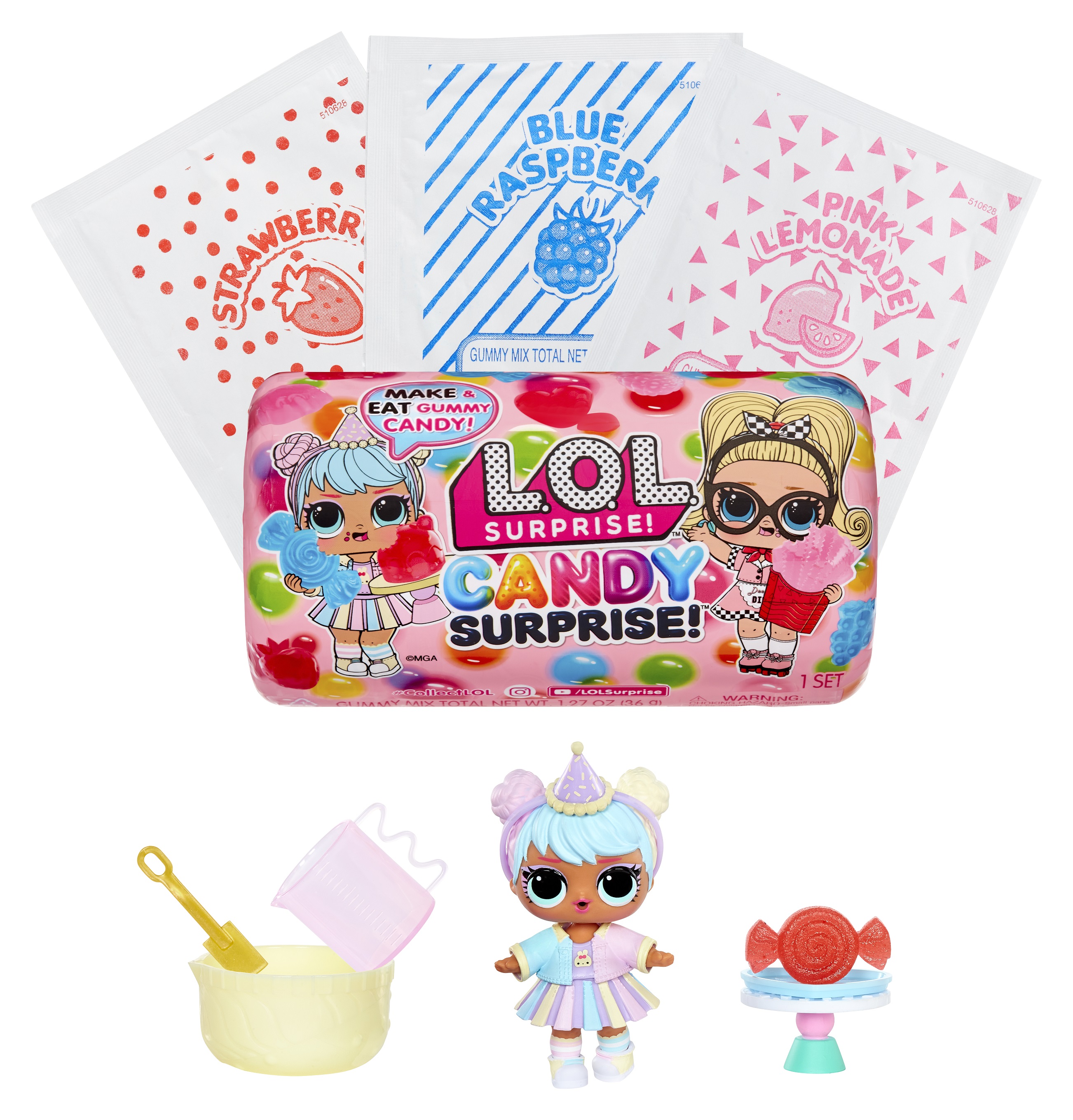 LOL Surprise Candy Surprise Tot Doll with DIY Candy Maker, Edible Candy, Ages 4+ L.O.L. Surprise!