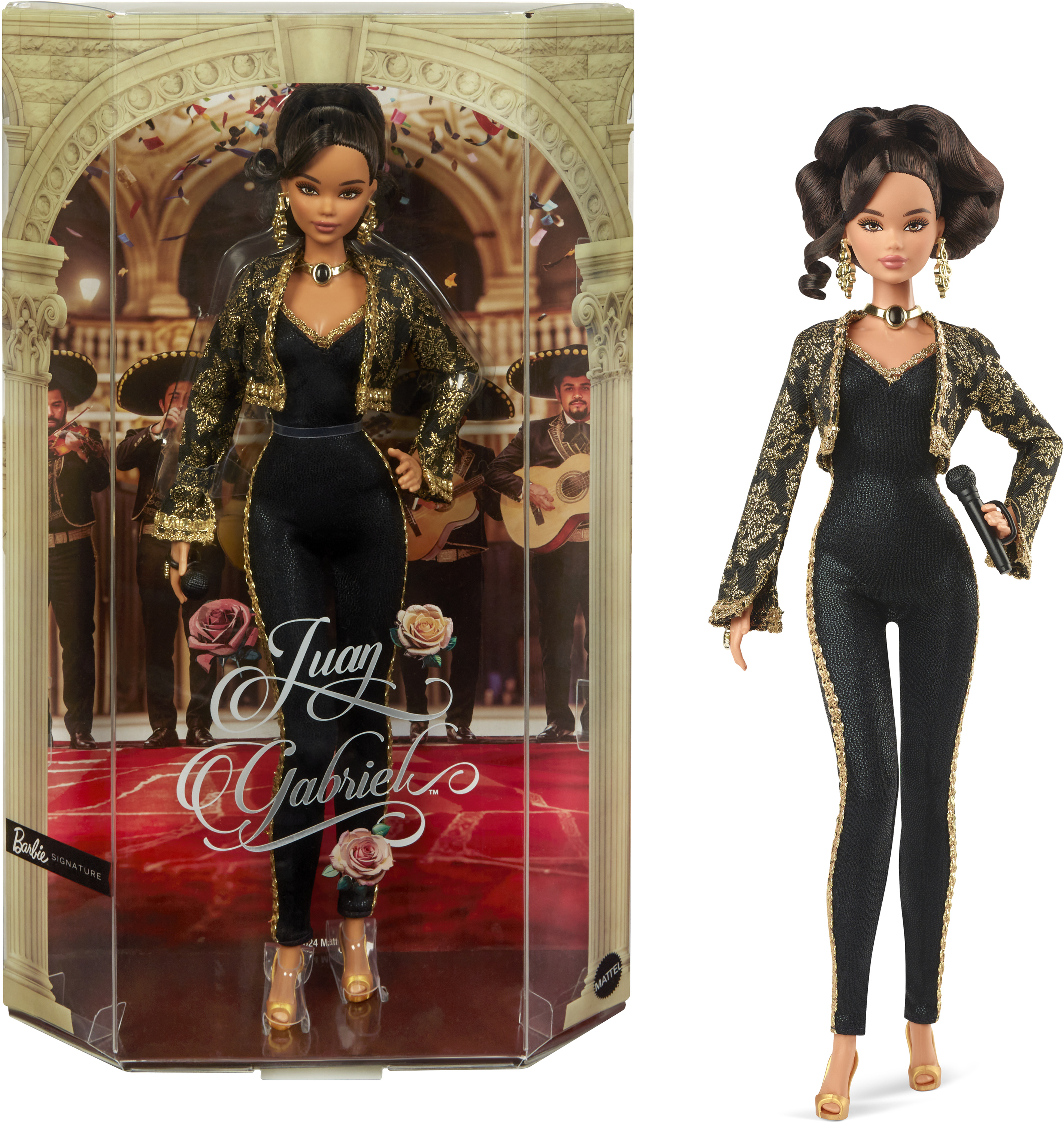 Barbie Signature Juan Gabriel Collectible Doll in Chic Black and Gold Suit Visit the Barbie Store