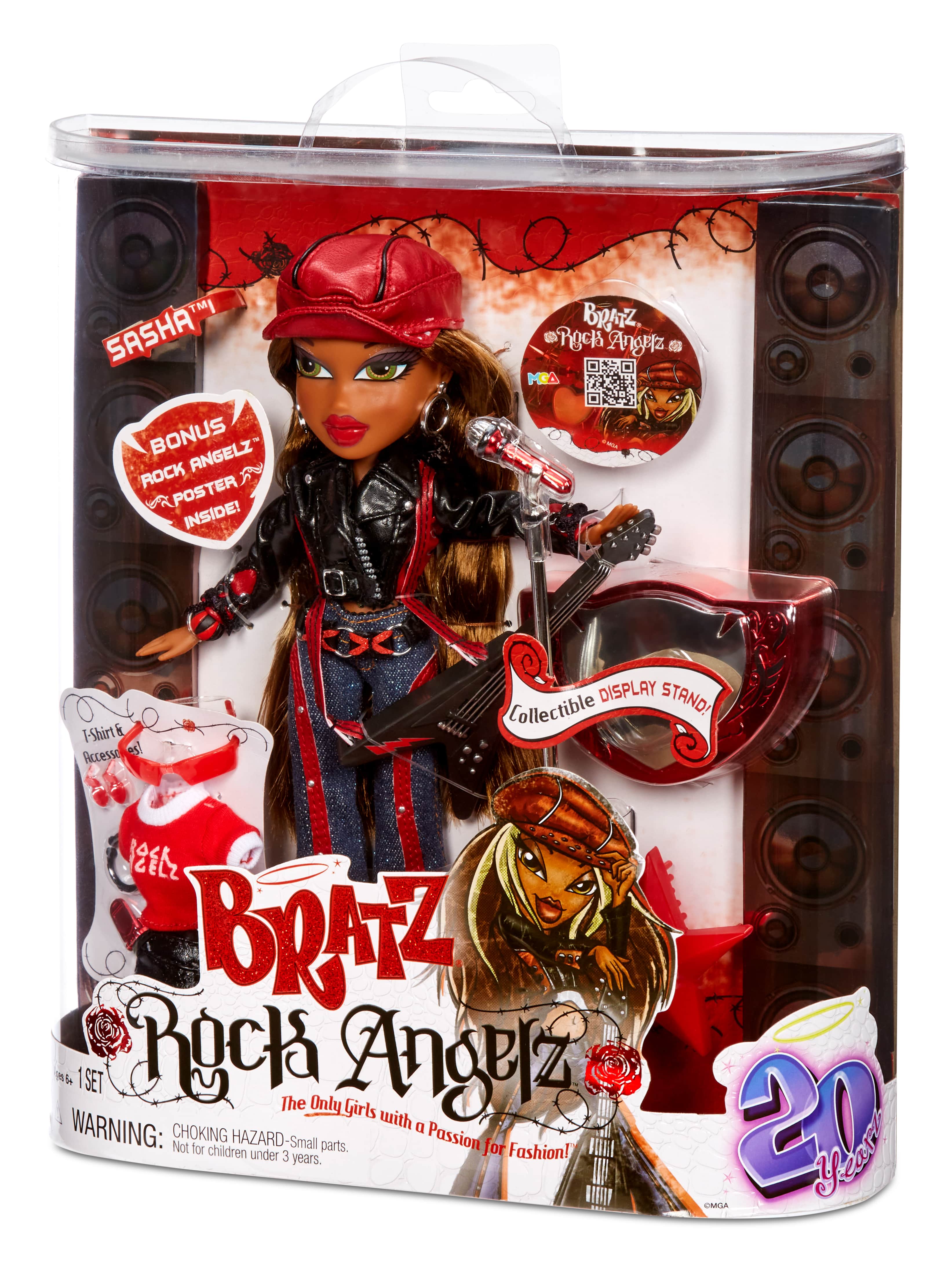 Bratz Rock Angelz 20 Yearz Special Edition Fashion Doll Sasha, Assembled 12 inch Bratz