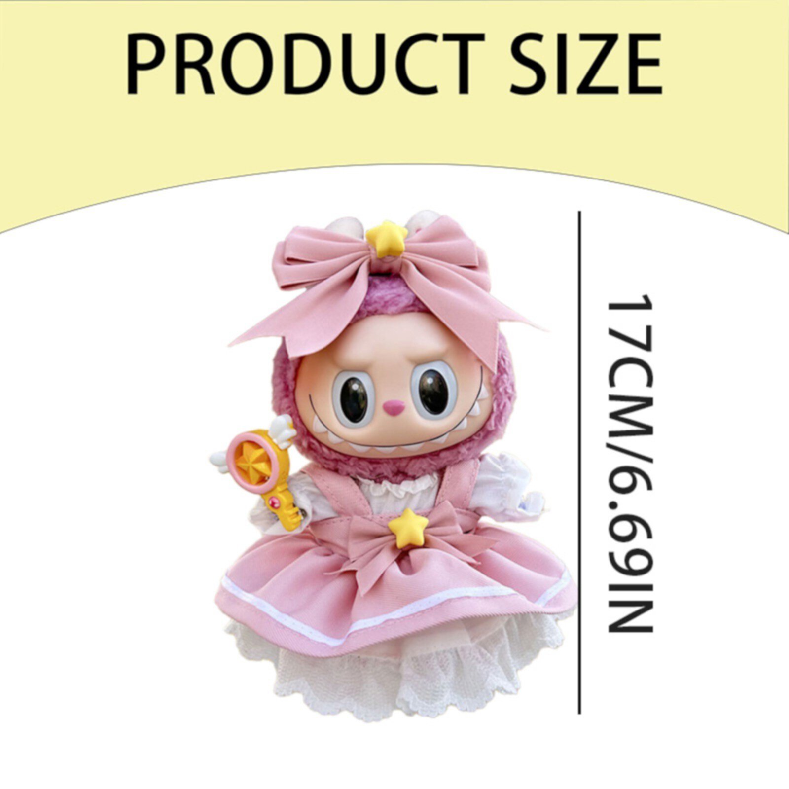 Labubu Plush Doll Dress Doll Clothes No Toy Simple Set Of Labu Cloth Plush Doll Clothes 6.7 Inches ( 16.9 Cm) Cute Simple Version Set Doll Clothing For Labubu (No Doll) Uikceten