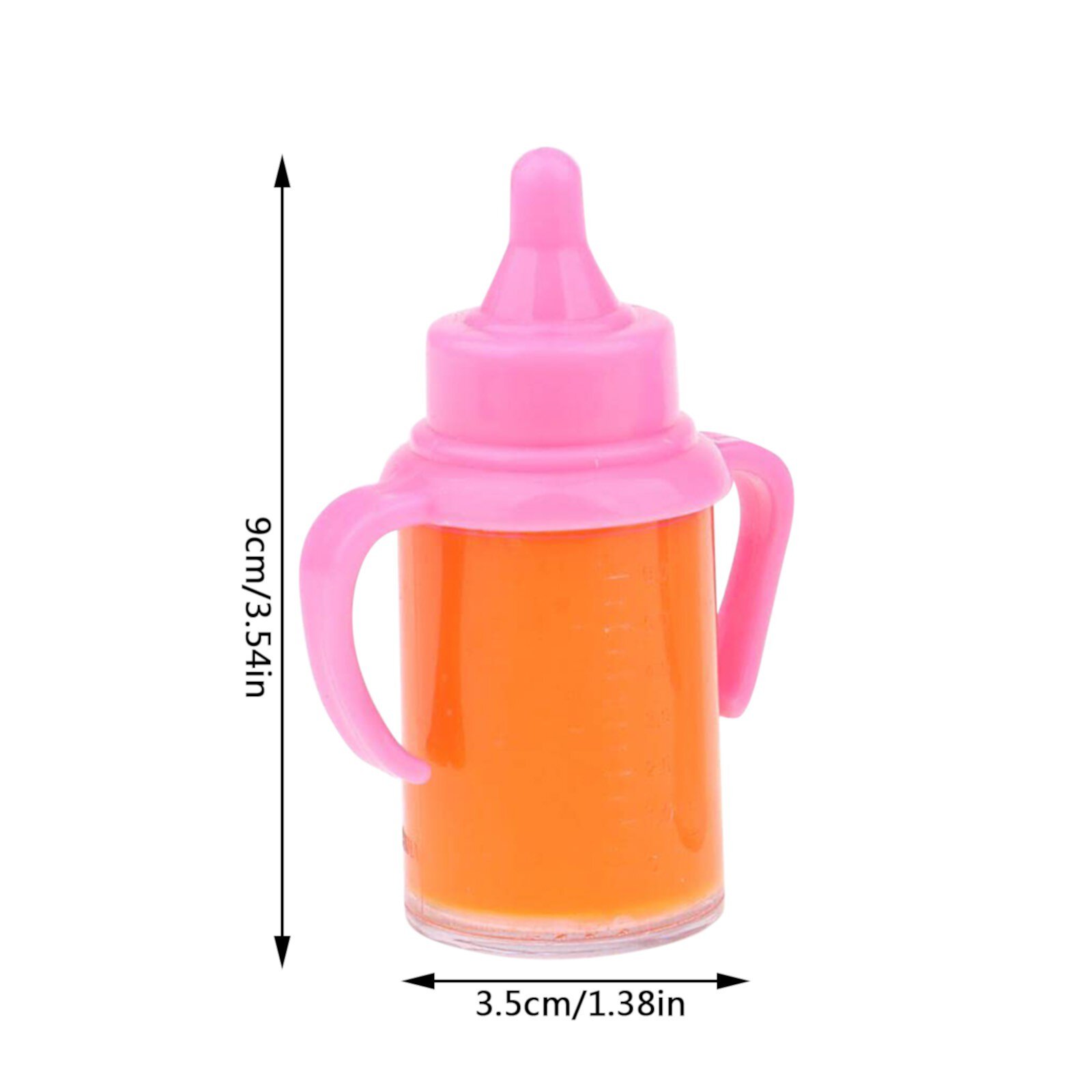 2pcs Baby Dolls Feeding Bottle Set Doll Accessory Disappearing Milk Juice Pretend Play Toy For Kids 45ml Sandistore