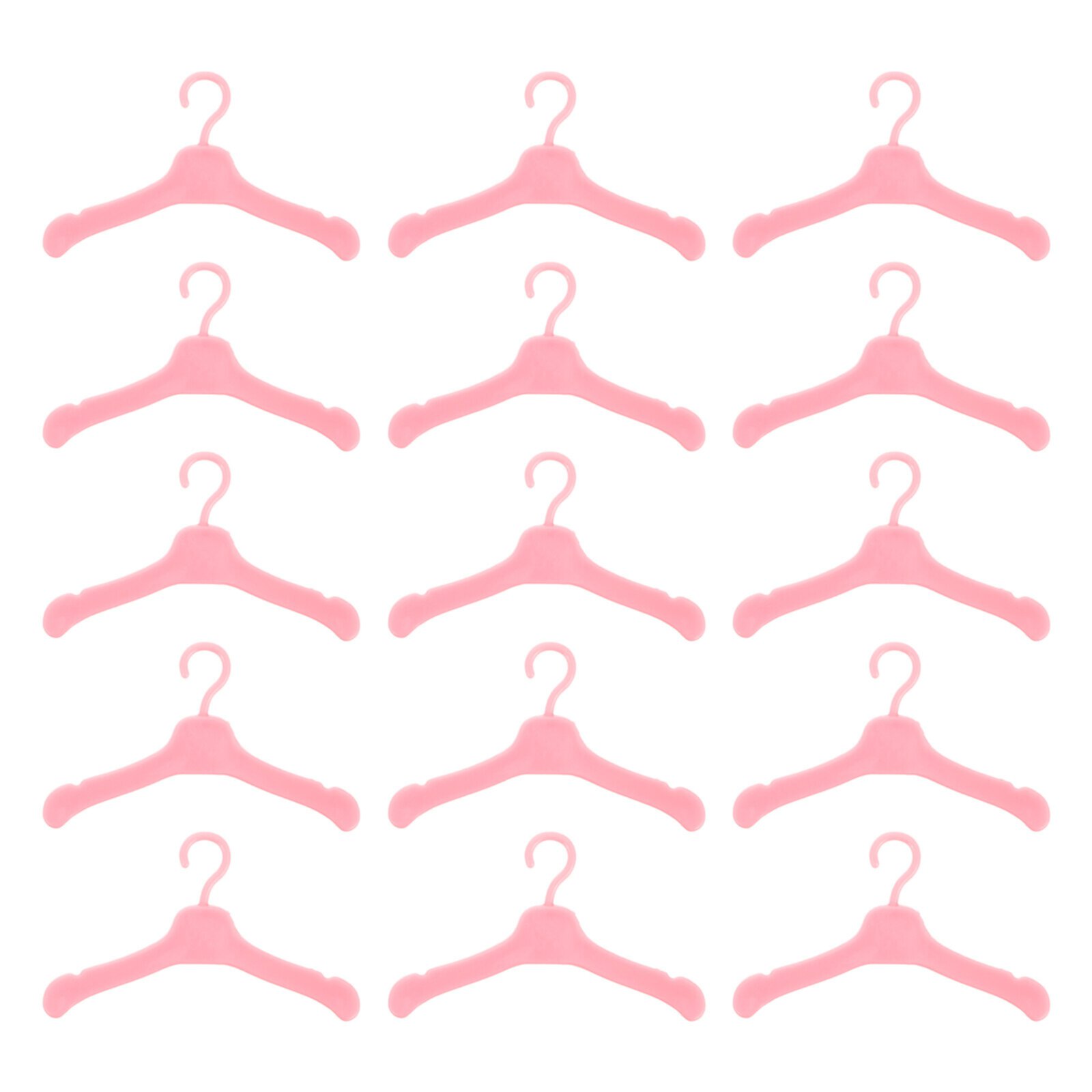 50pcs Doll Clothes Hanger Plastic Doll Clothes Hanger Doll Outfits Racks Eease