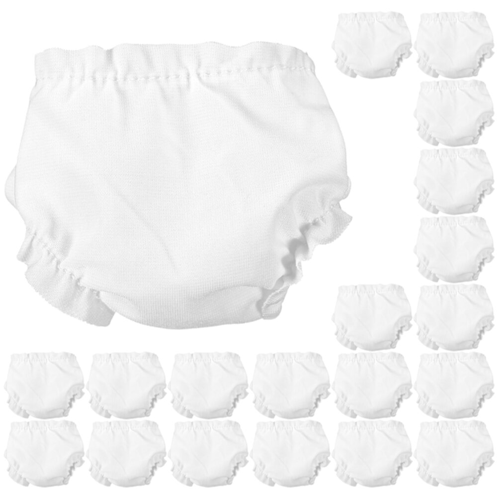 20Pcs Adorable Doll Briefs Elastic Cloth Doll Underwear Toy Doll Adornment for DIY PINXOR