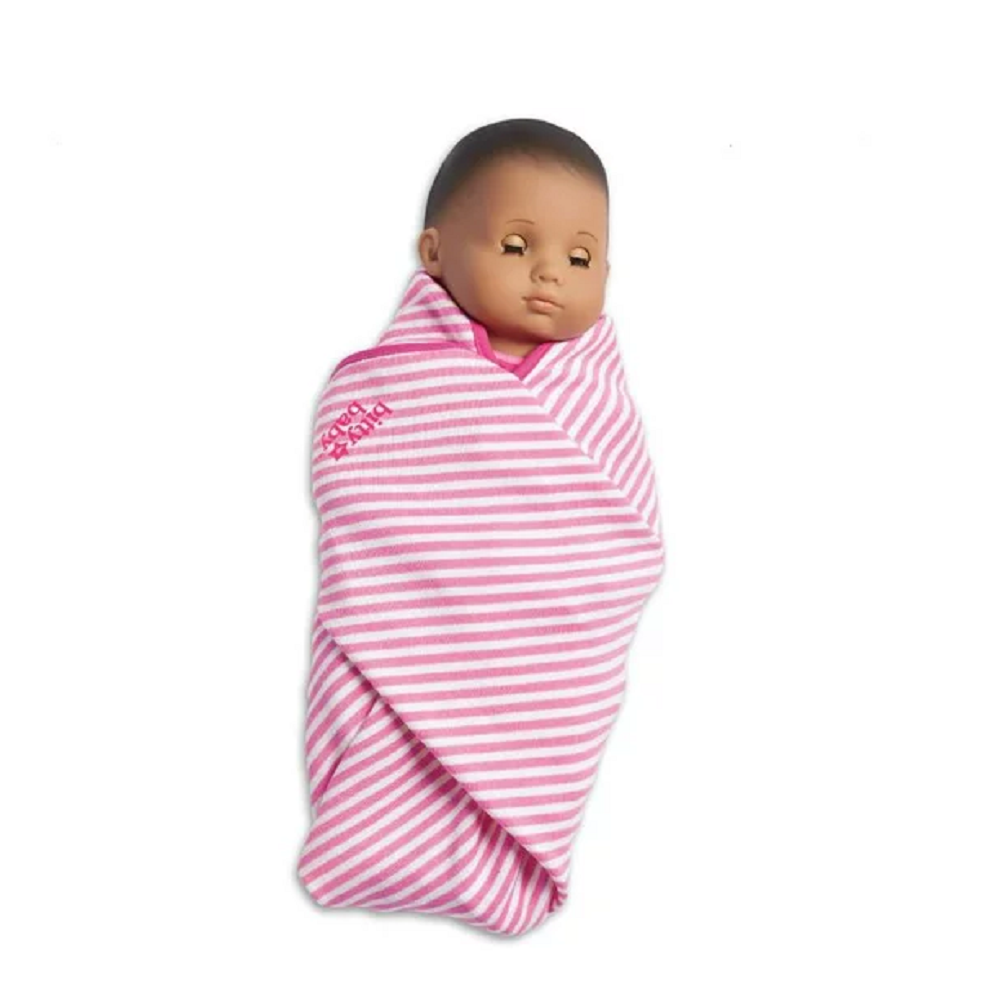 American Girl Bitty Baby Doll Accessories Cozy Striped Blanket for 15" Dolls (Doll Not Included) American Girl