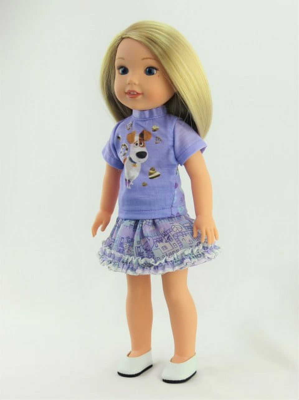 14.5 INCH DOLL: Purple Pets Inspired Skirt Outfit - Compatible with 14 Inch Wellie Wisher Dolls | 14 Inch Doll Clothing Olivia's Little World