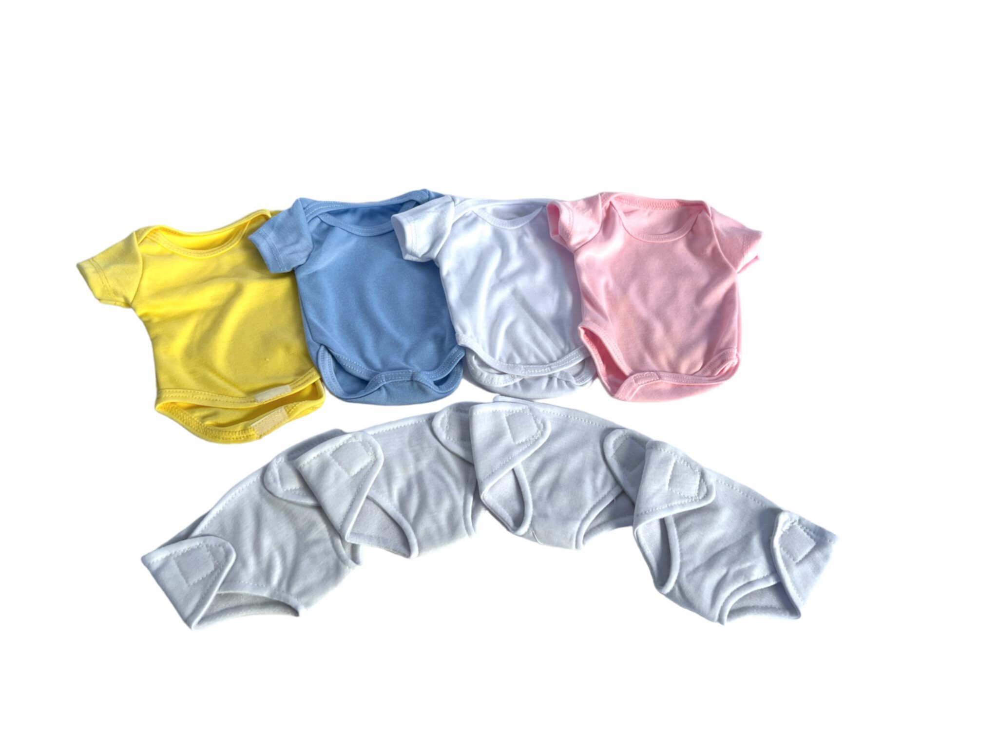 Baby Doll Clothes- 4 Pack Rompers with Diapers for Baby Dolls 15-16 Inches in Size My Brittany's