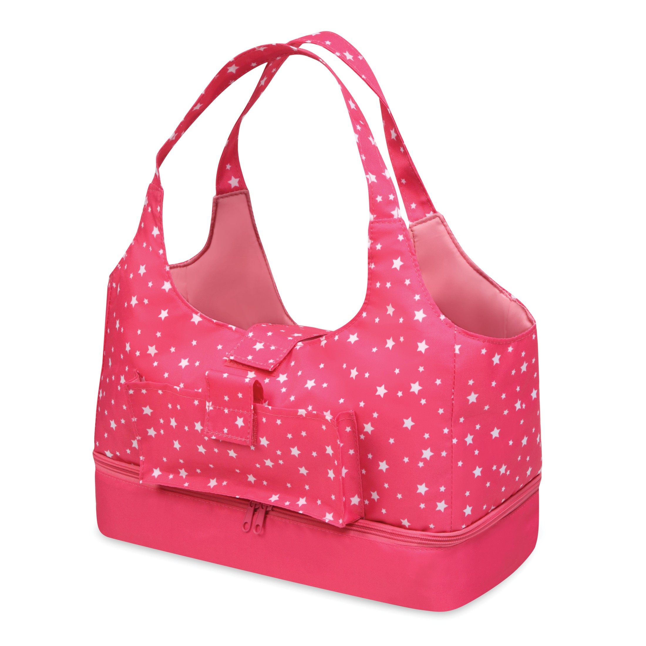 Badger Basket Bolsa de Viaje and Bolsa de Almacenamiento de Ropa para Muñecas de 18 Pulgadas - Estrellas Rosas Badger Basket