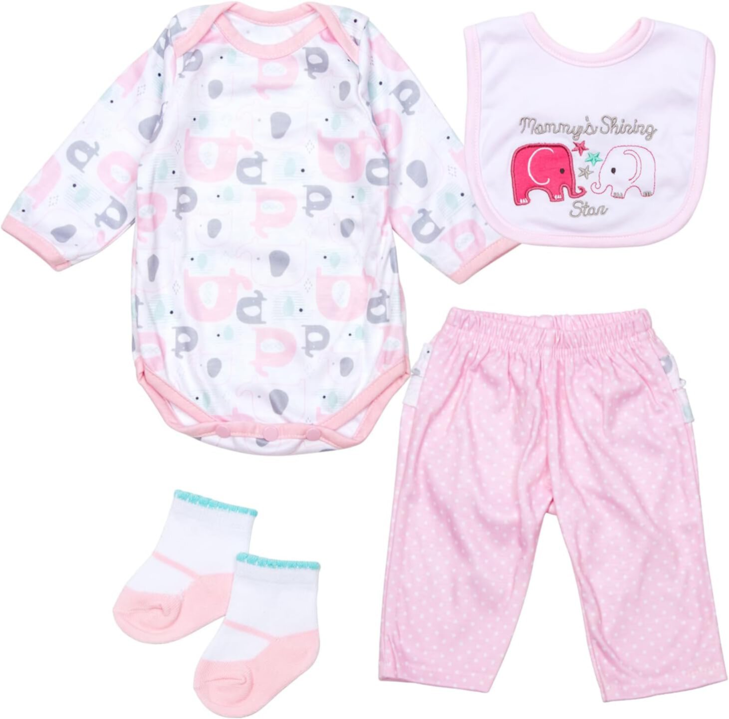 Conjuntos de Muñecas Reborn, Accesorios, Juego de 4 Piezas para Muñecas Reborn de 17 "- 22", Ropa para Niñas, Ropa Rosa a Juego Binlechuang