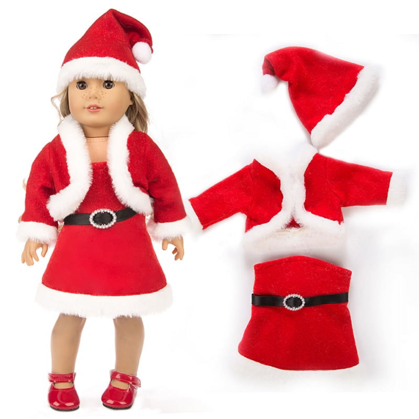 Christmas Doll Outfit Dress Clothes Accessories Lot For 18 inch American Girl Our Generation My Life Doll Jkerther