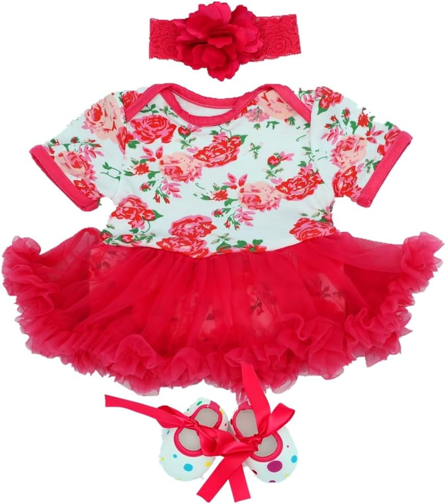 Ropa de Muñecas Reborn para Muñeca Recién Nacida de 17 a 22 Pulgadas, Accesorios de Ropa para Muñeca de 17 a 22 Pulgadas (Falda Roja) Binlechuang