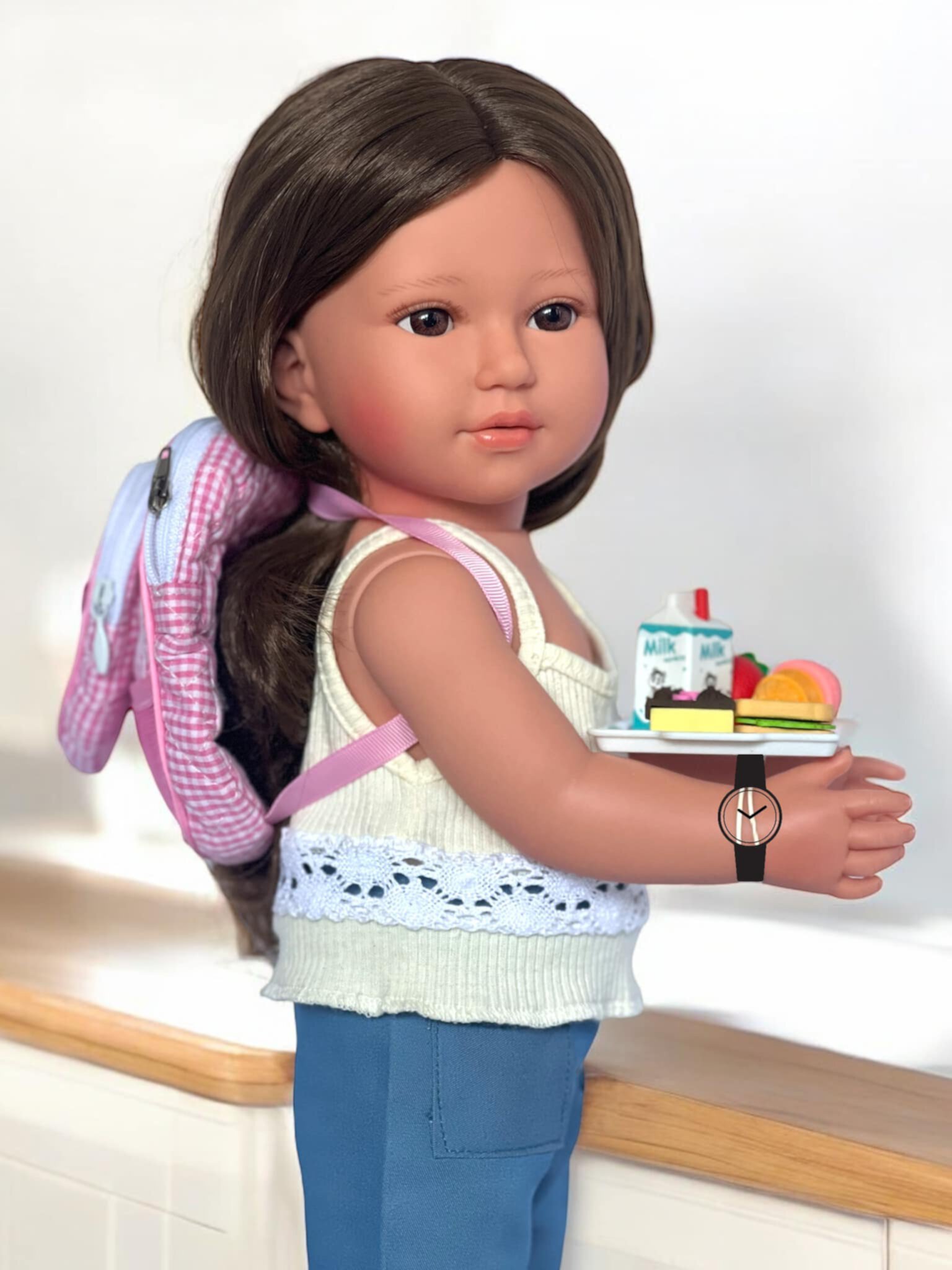 18 Inch Doll- Backpack and Lunch Box Set for 18 Inch Kennedy and Friends Dolls My Brittany's