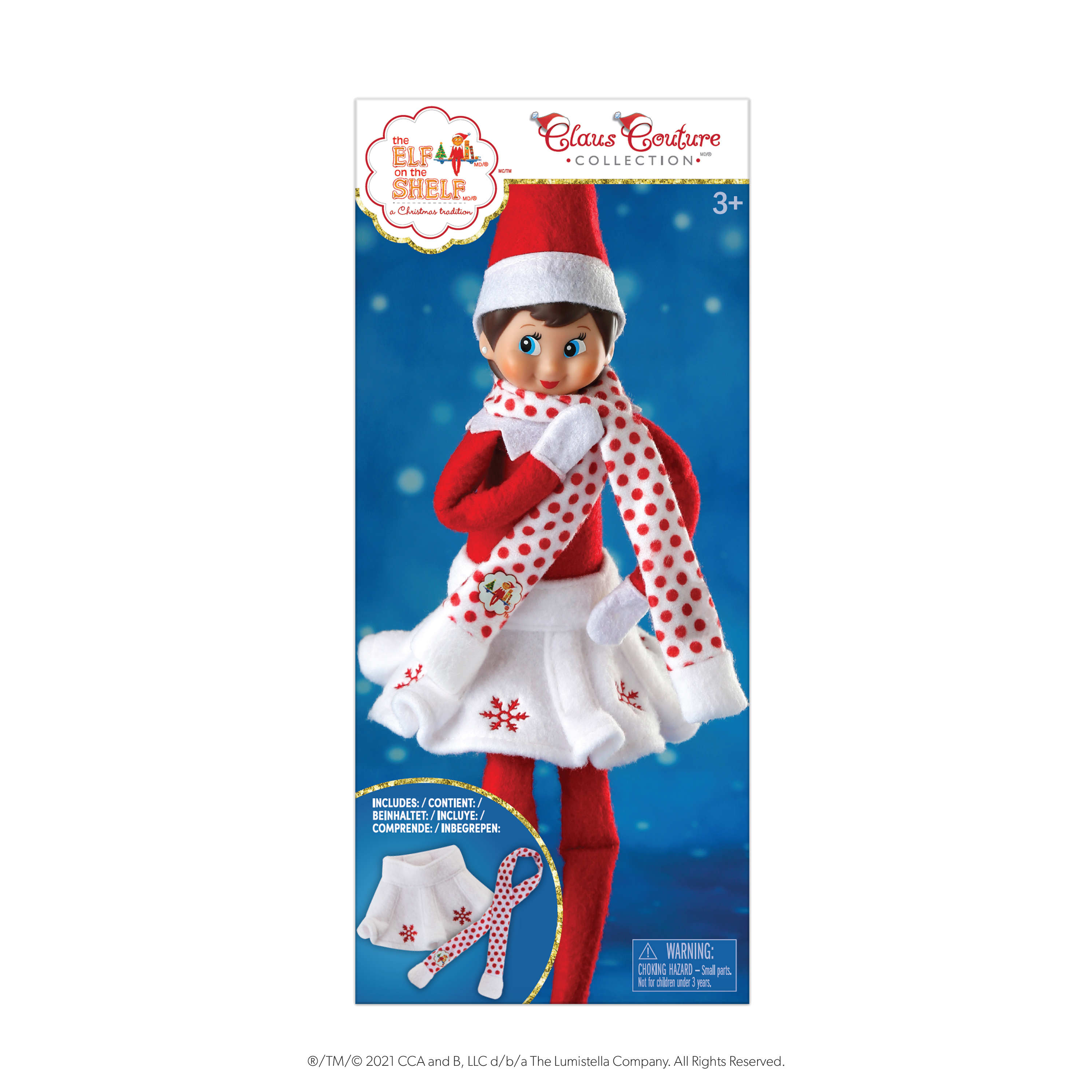 Falda y Bufanda de Copo de Nieve de la Colección Claus Couture Visit the The Elf on the Shelf Store