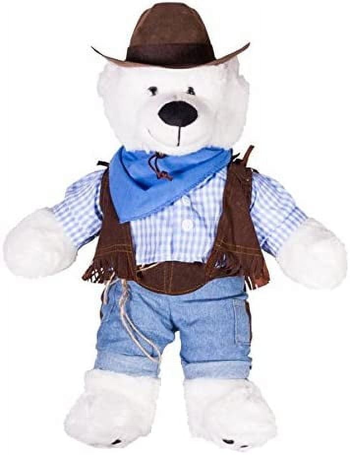 Vaquero con Sombrero y Bufanda Ropa de Oso de Peluche Que Se Adapta a Osos de Peluche Vermont de 14 "- 18" y Crea Tus Propios Animales de Peluche Stuffems Toy