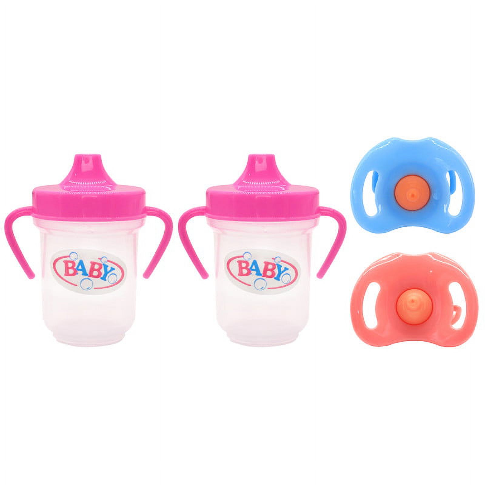 Baby Doll Bottles and Pacifier Fun Play Doll Bottle Set Toys 4 pcs Cosdoll