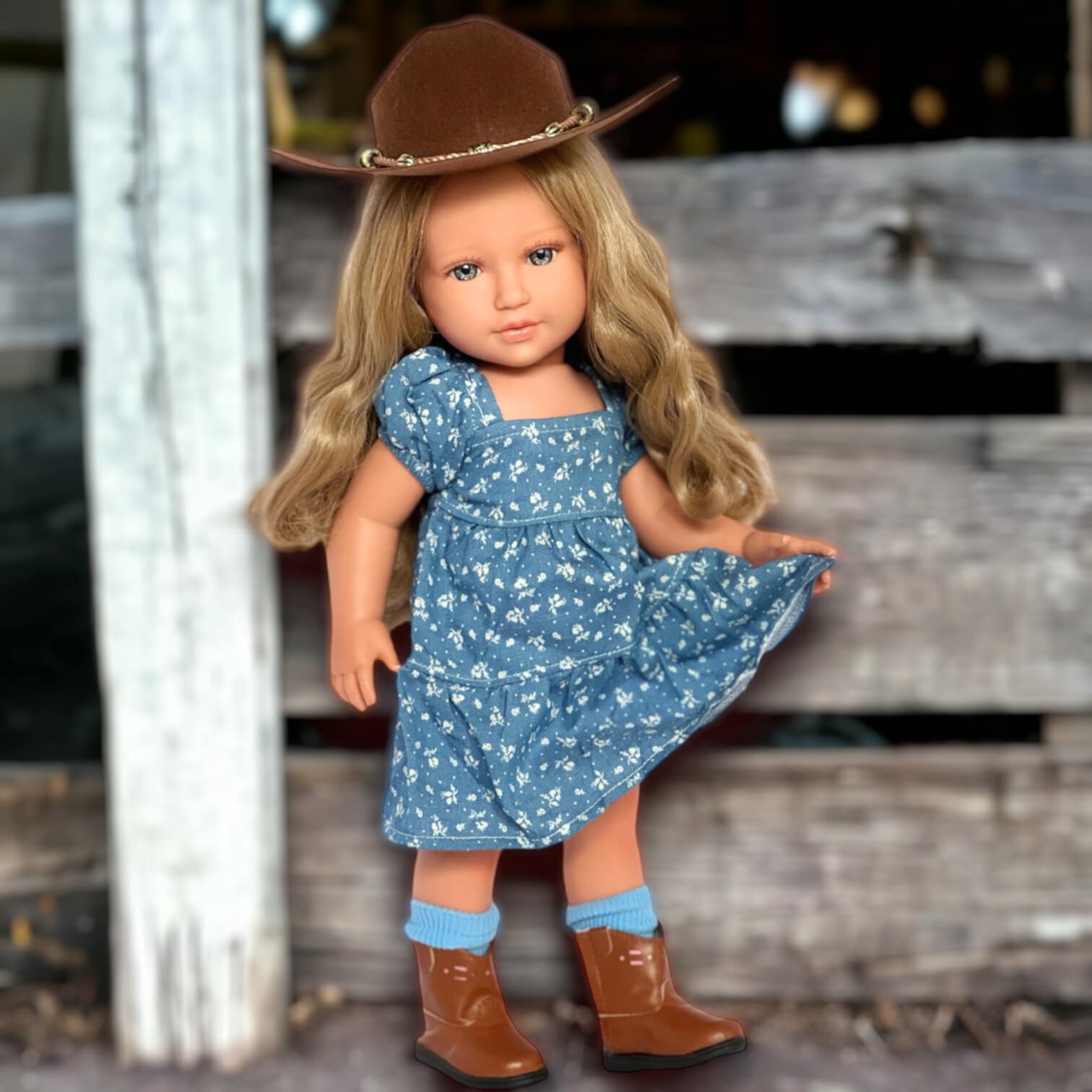 Western Flair Cowgirl Outfit Fits 18 Inch Dolls- Dress/Hat and Boots My Brittany's