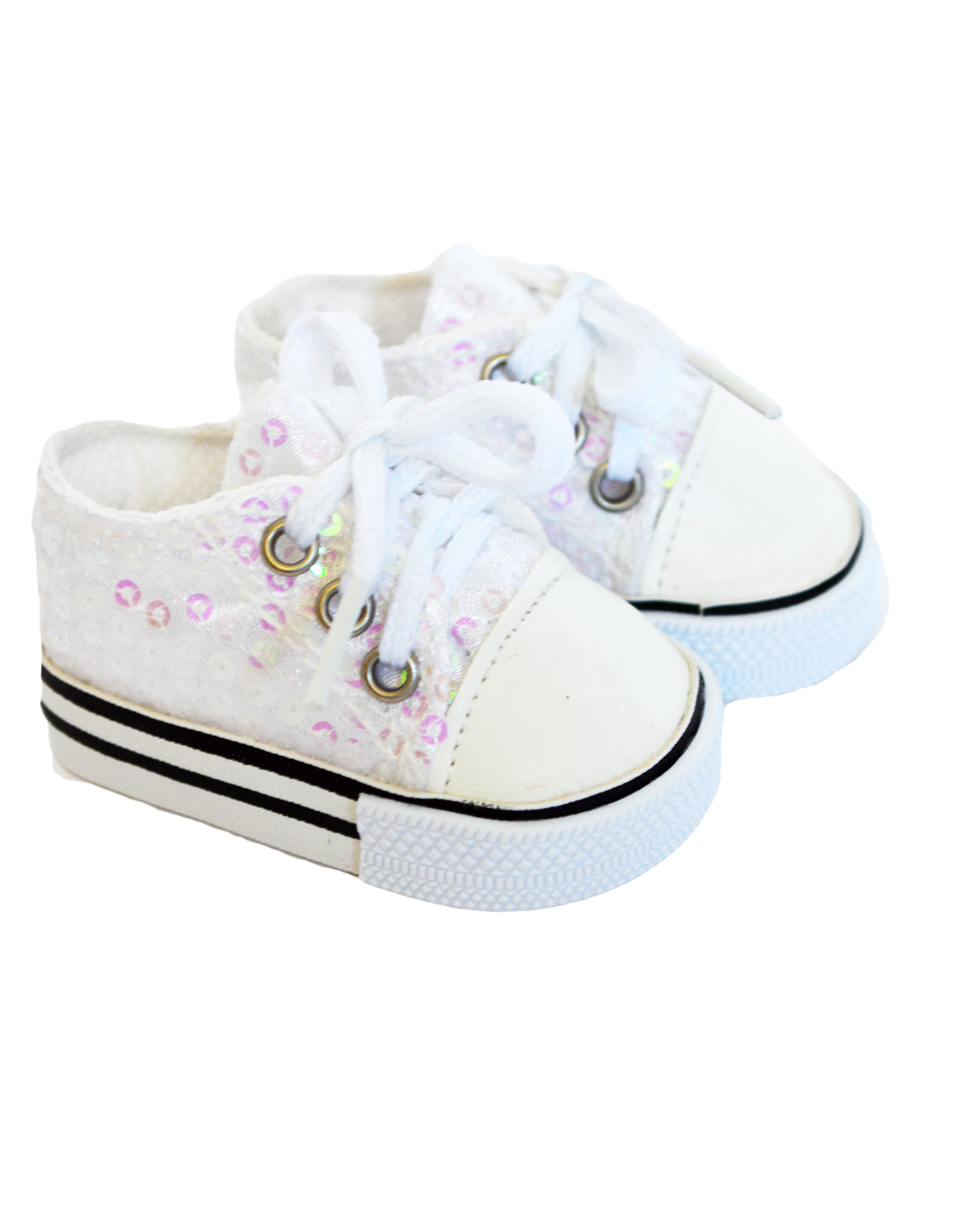 White Sequin Shoes Fits 18 Inch Dolls My Brittany's