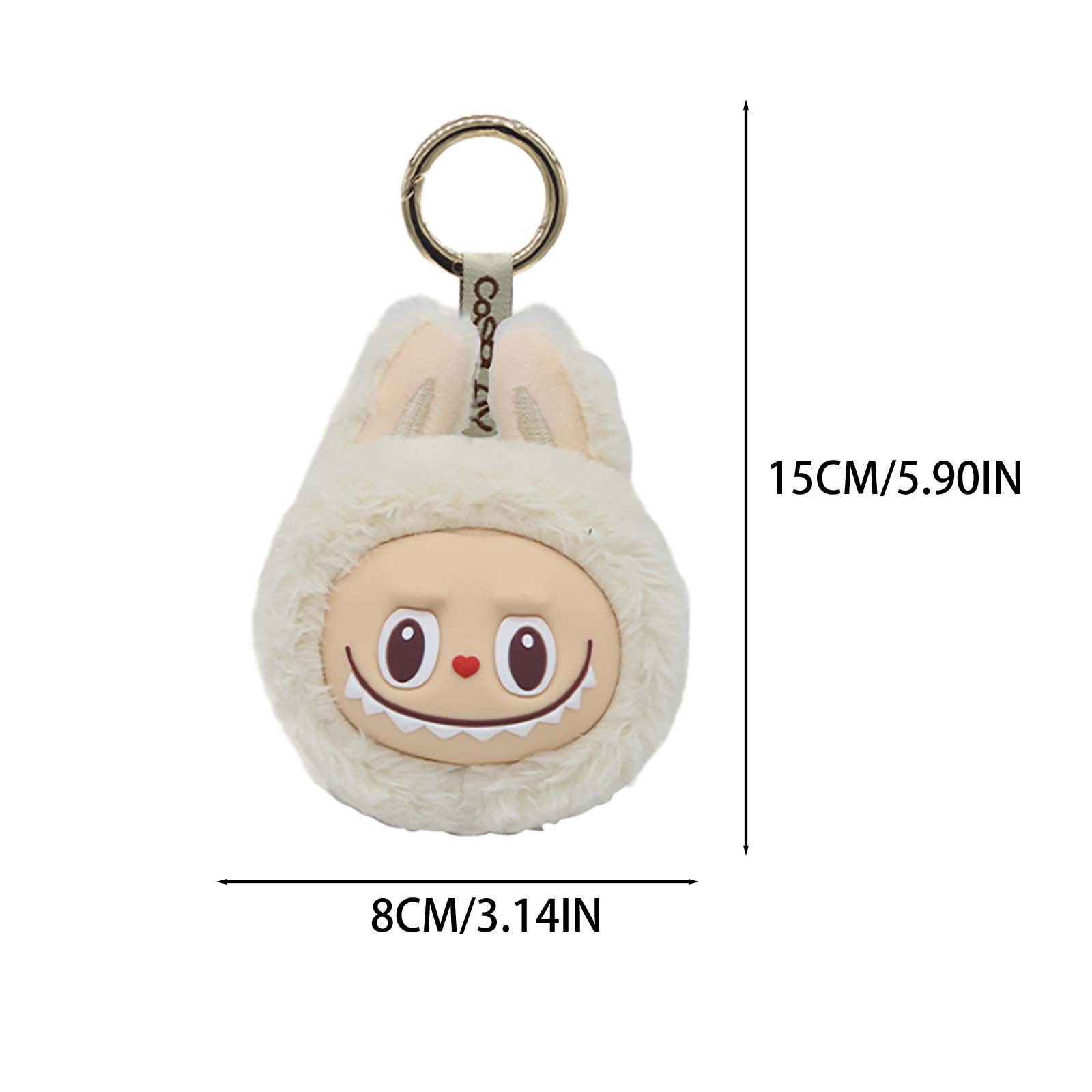 POP MART LABUBU Plush Series Toy - Cute POP MART Plush Keychain,6 Colors To Choose From(Coffee) Uikceten