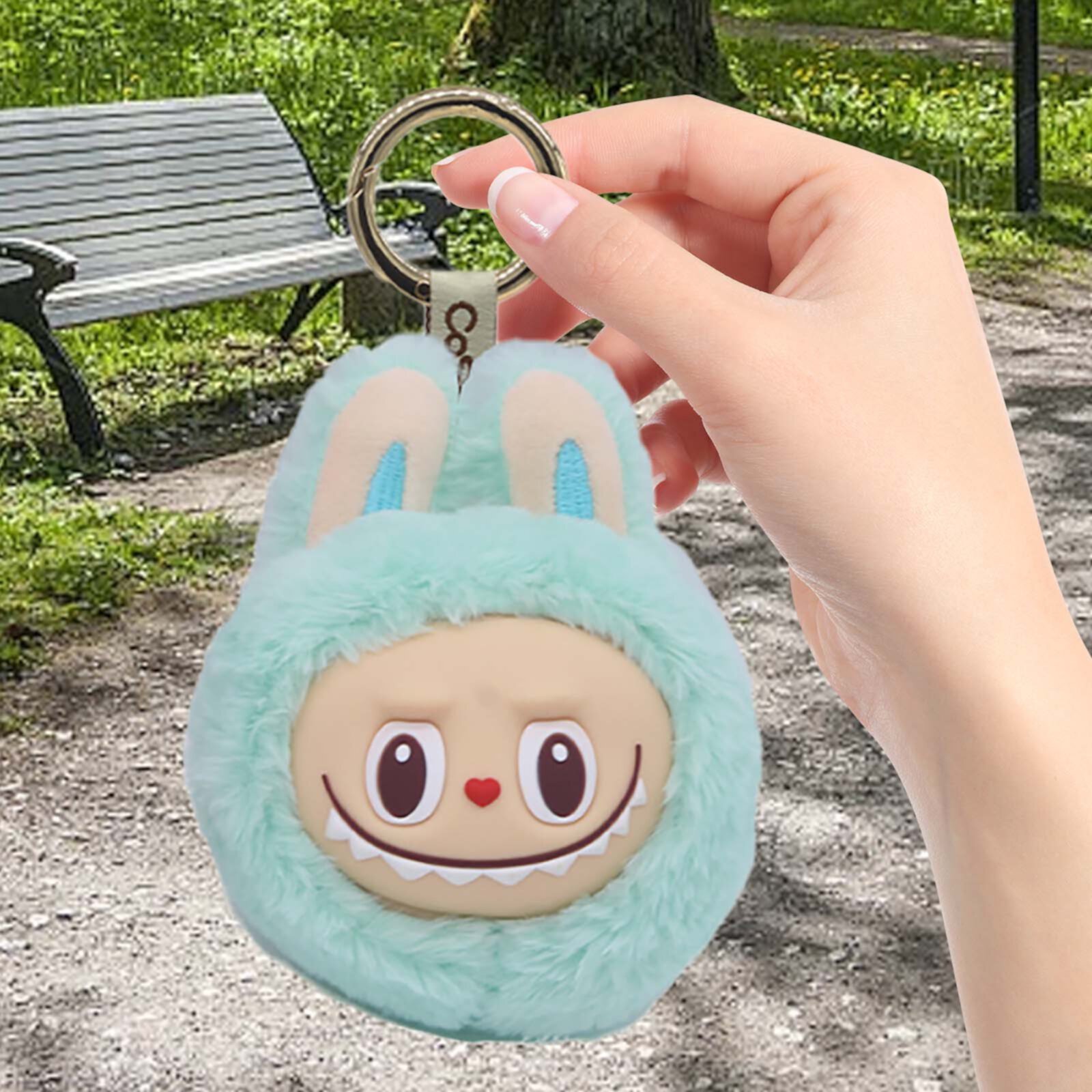 POP MART LABUBU Plush Series Toy - Cute POP MART Plush Keychain,6 Colors To Choose From(Green) Uikceten