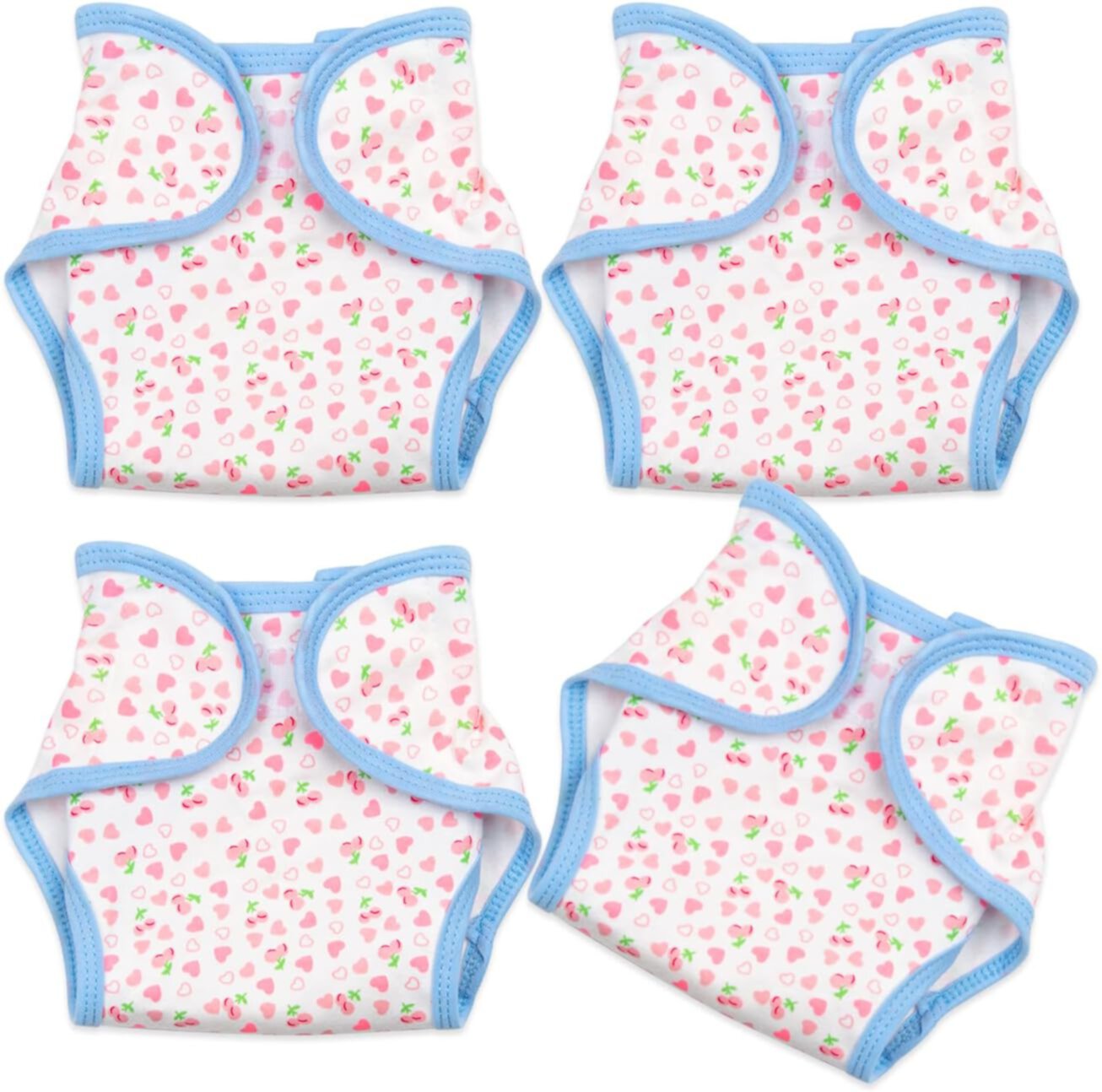 Reborn Baby Doll Diapers Underwear for 17-22 Inch Reborn Doll Diapers 4 PCS Set Reusable Washable Binlechuang