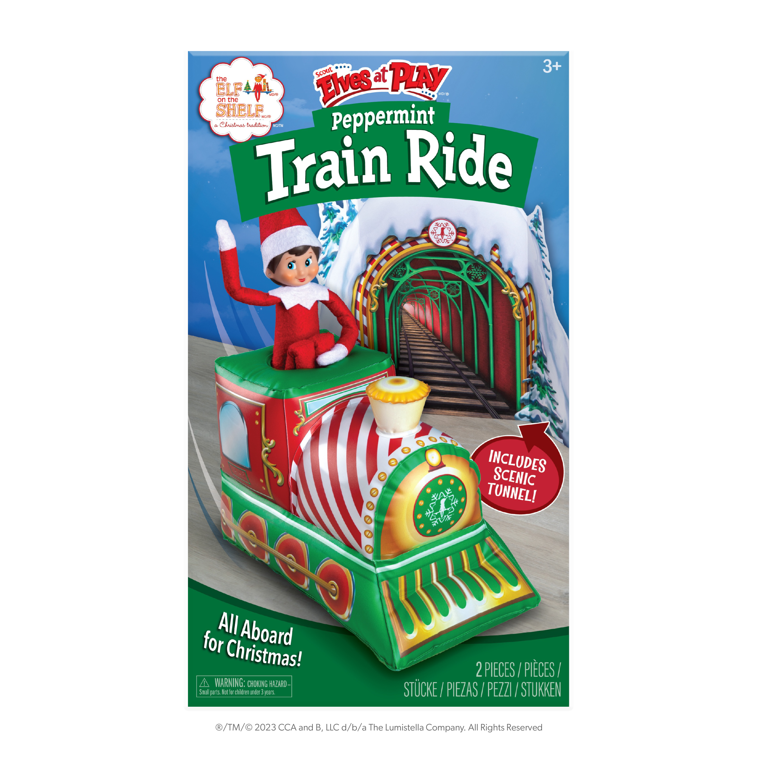 The Elf on the Shelf Peppermint Inflatable Train for Scout Elves Visit the The Elf on the Shelf Store