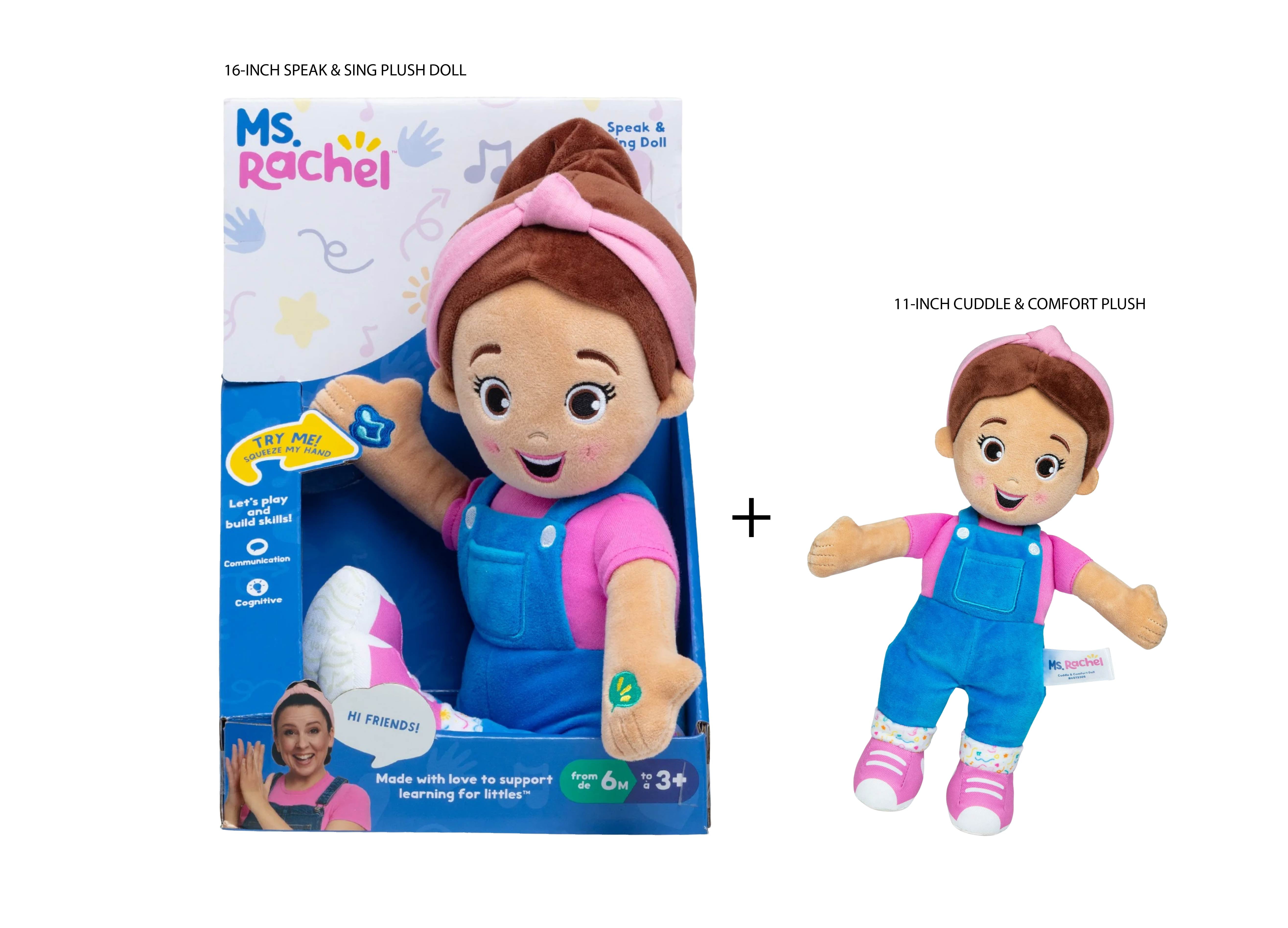 Spinmaster Official 16 Inch Speak & Sing and 11 Inch Cuddle & Comfort Plush Doll Bundle Visit the Ms. Rachel Store