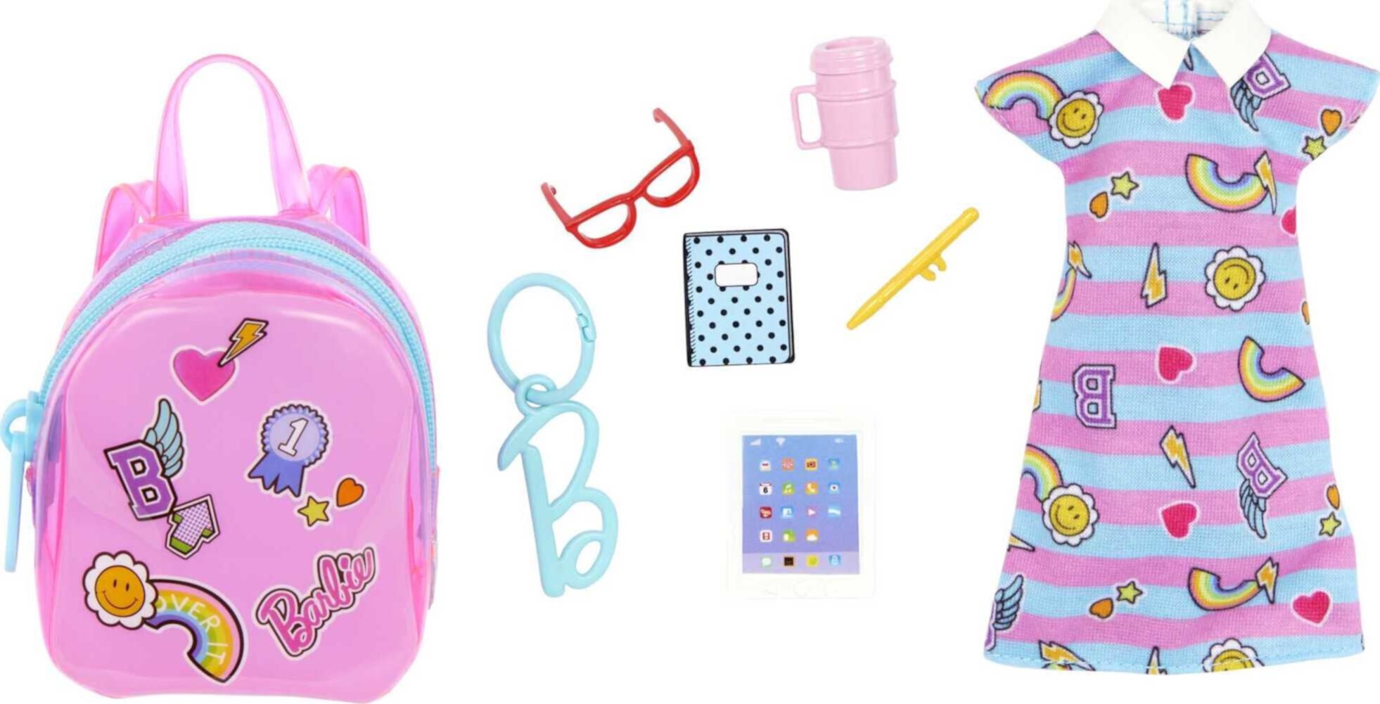 Barbie Clothes, Deluxe Bag with School Outfit and Themed Accessories Barbie