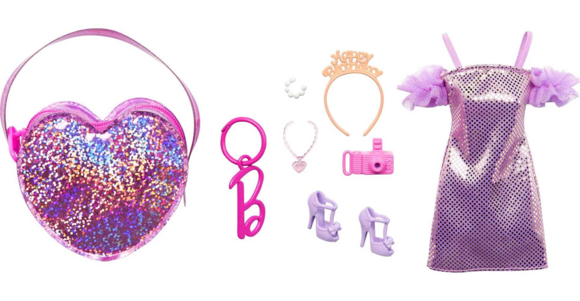 Barbie Doll Clothes Accessory Pack with Clip-on Bag, Birthday Outfit and 5 Themed Accessories Visit the Barbie Store