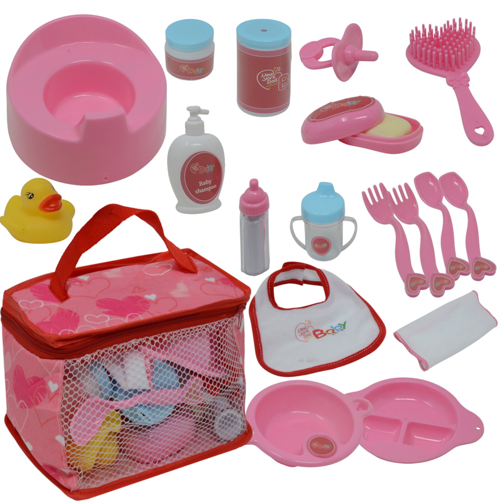 The New York Doll Collection Baby Doll Feeding & Caring Accessory Set in Zippered Carrying Case The New York Doll Collection