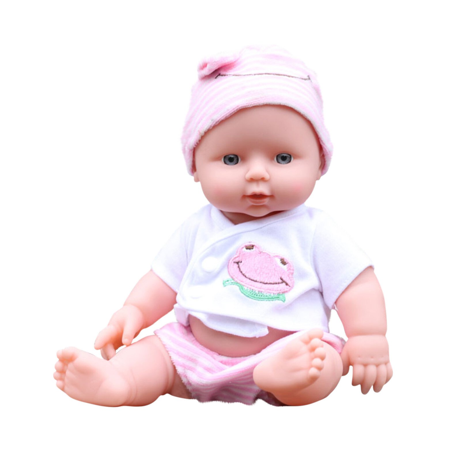 Tarmeek Pretend Play Series 11.7 Inch Baby Doll, Crying, Small Soft Body Baby Doll with Removable Cute Pyjamas, Funny Feeding Accessories Preschool Toys Gift for Toddler 2 3 4 5 6 7 Years Tarmeek