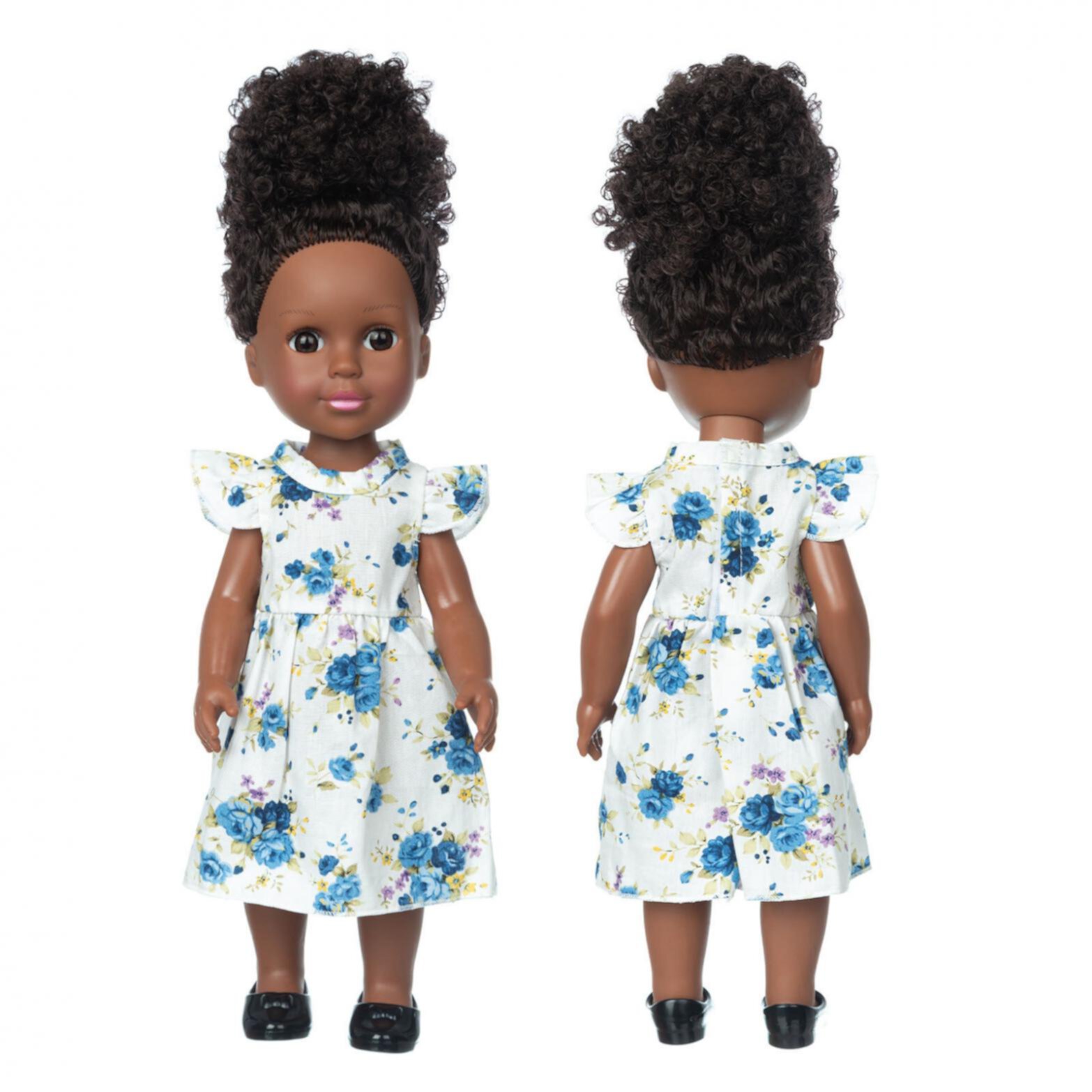 Tarmeek Black Dolls 13.78in American African Girl Baby Doll for Kids Aged 2 3 4 5 6 7 Years Play Doll Reborn Baby Toy Doll - Life Size Soft Adjustable Perfect for Birthday - on Clearance Tarmeek