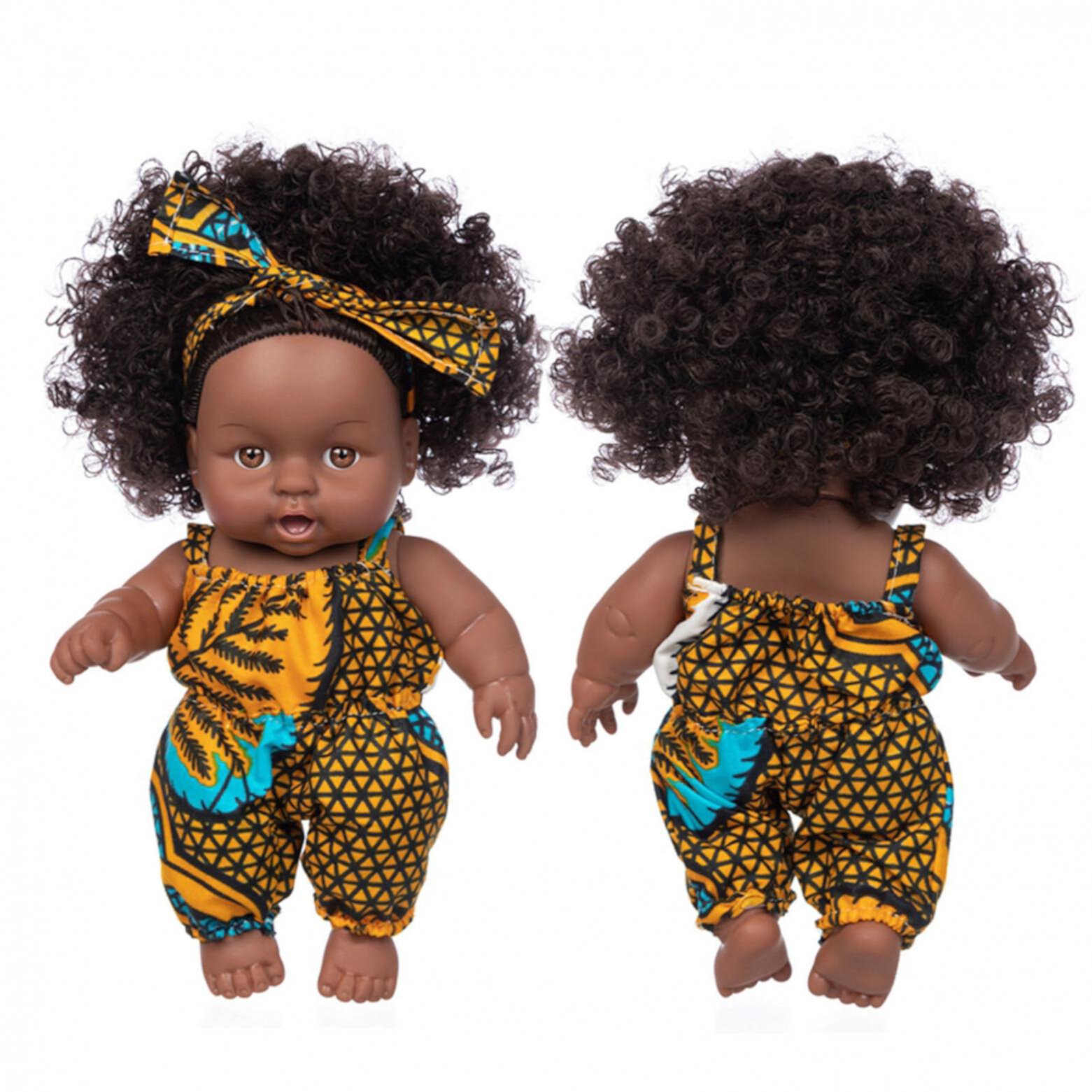 Tarmeek Black Dolls 8in American African Girl Baby Doll for Kids Aged 3 4 5 6 7 Years Fashion Play Doll Reborn Baby Toy Doll - Life Size Soft Adjustable Perfect for Birthday Tarmeek