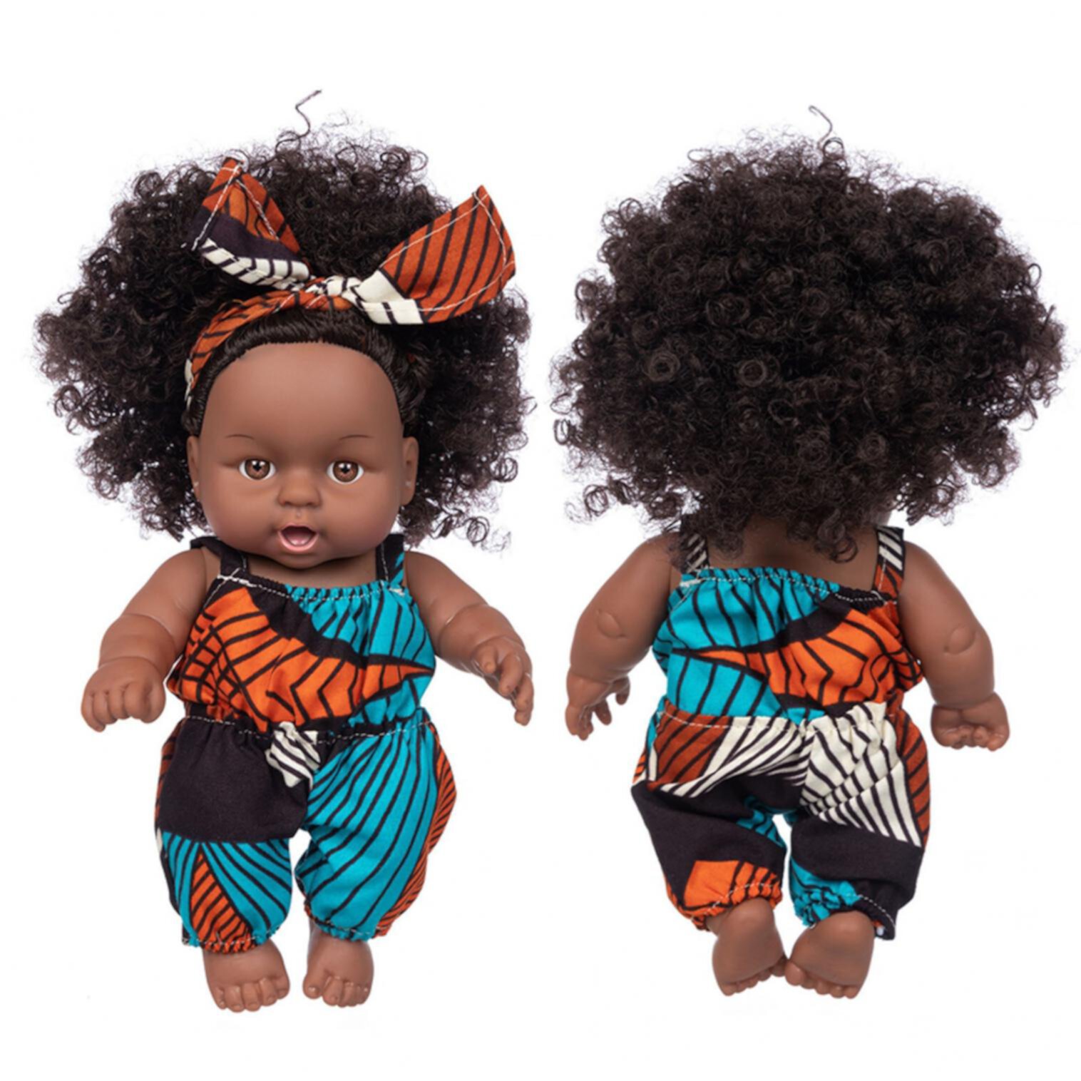 Tarmeek Black Dolls 8in American African Girl Baby Doll for Kids Aged 3 4 5 6 7 Years Fashion Play Doll Reborn Baby Toy Doll - Life Size Soft Adjustable Perfect for Birthday Tarmeek