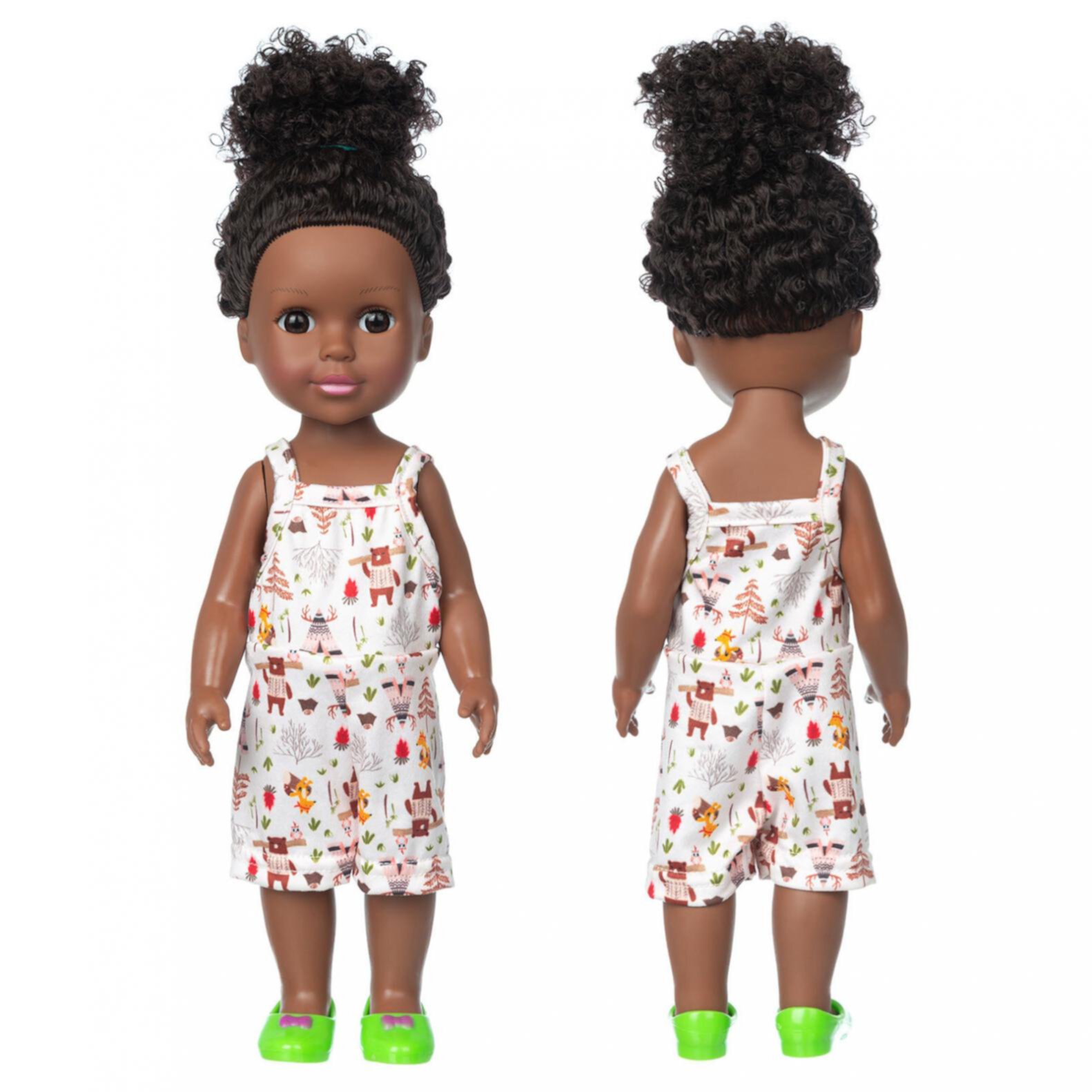 Tarmeek Black Dolls 13.78in American African Girl Baby Doll for Kids Aged 2 3 4 5 6 7 Years Play Doll Reborn Baby Toy Doll - Life Size Soft Adjustable Perfect for Birthday - on Clearance Tarmeek