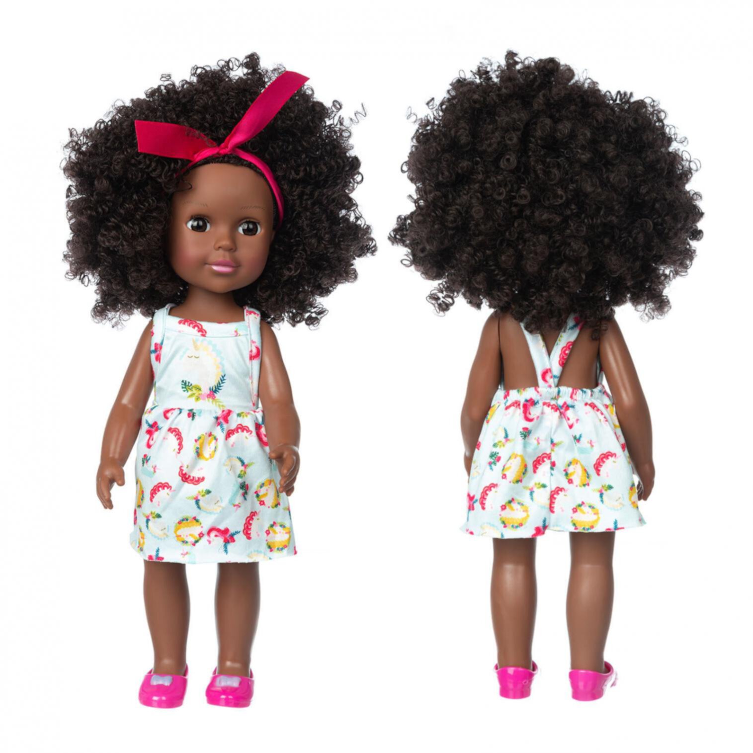 Tarmeek Black Dolls 13.78in American African Girl Baby Doll for Kids Aged 2 3 4 5 6 7 Years Play Doll Reborn Baby Toy Doll - Life Size Soft Adjustable Perfect for Birthday - on Clearance Tarmeek